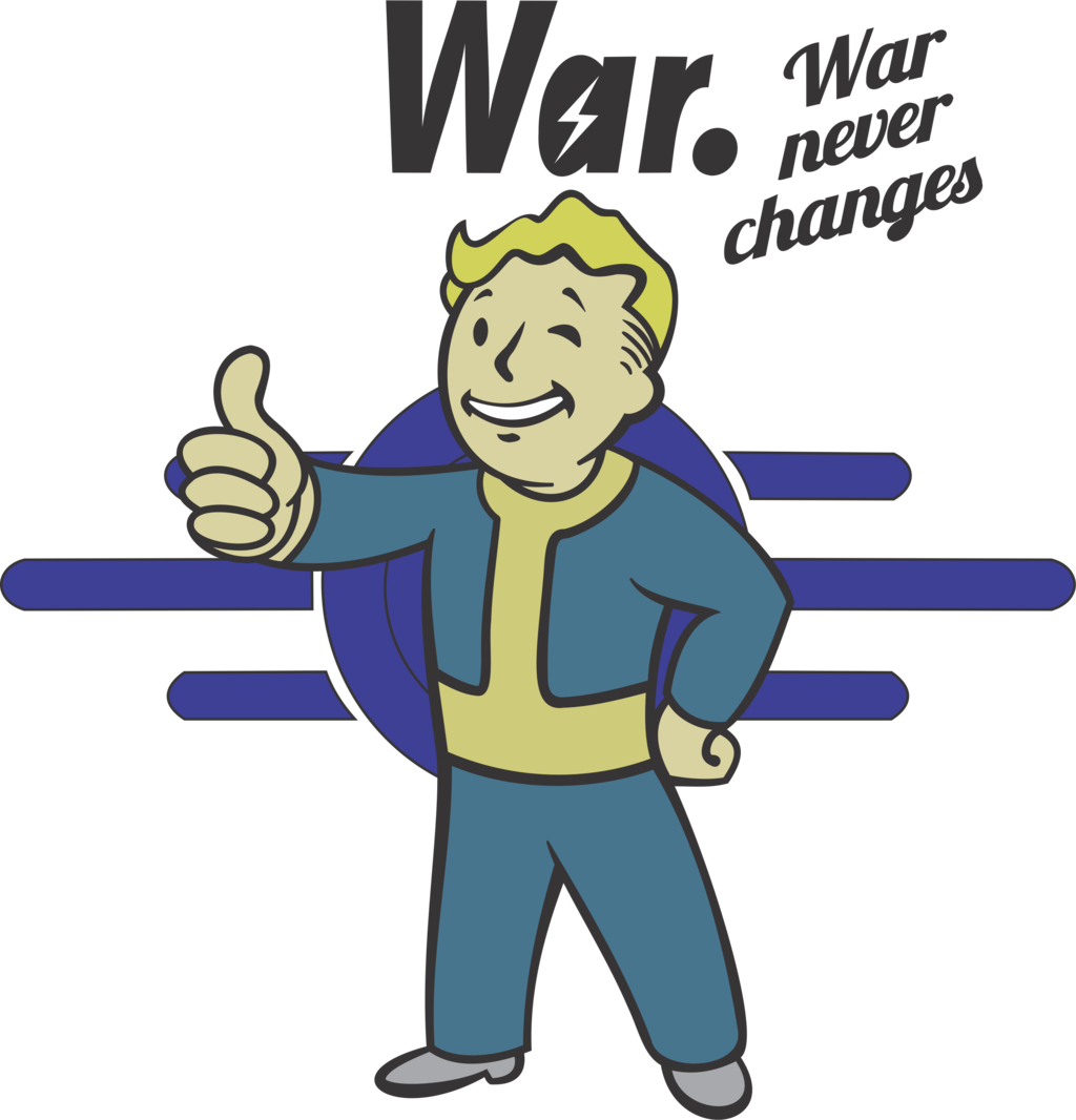 Autocollant pour tasse Fallout Boy War Never Changes
