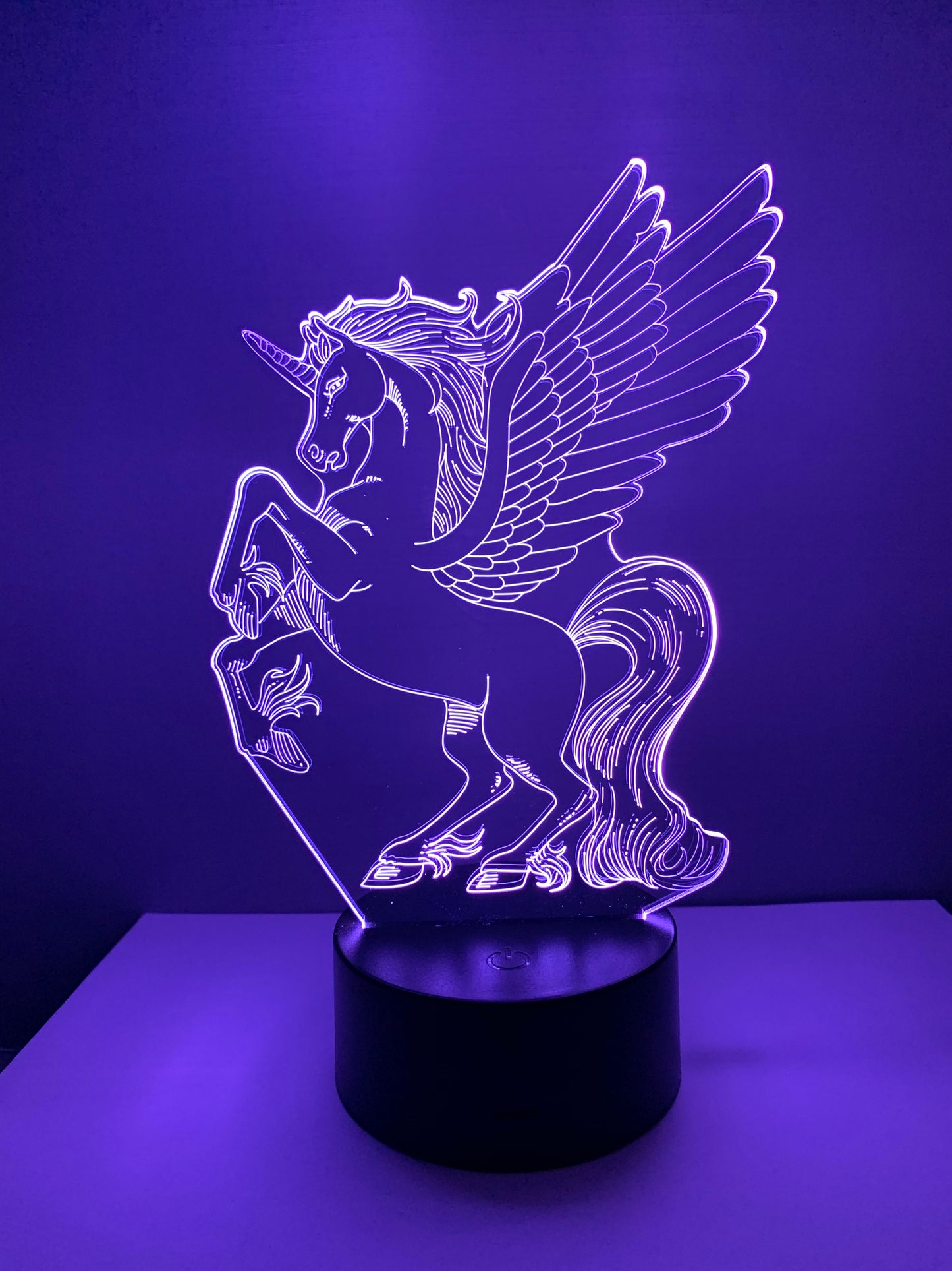 Lampe 3D DEL Licorne