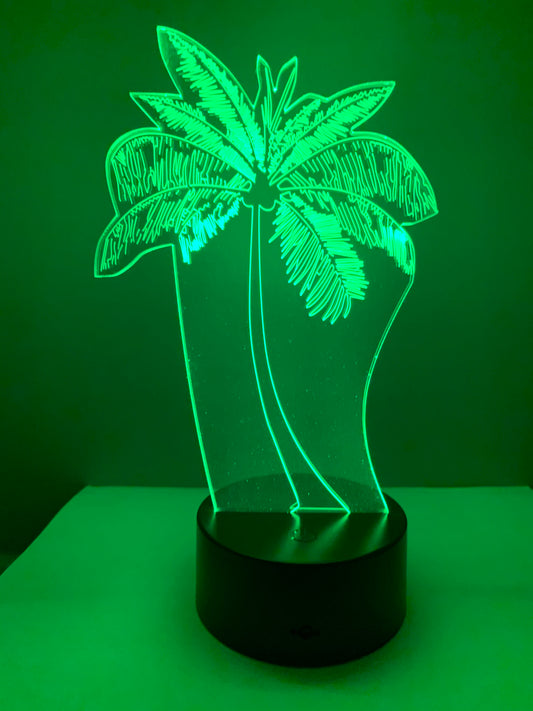 Lampe 3D DEL Palmier