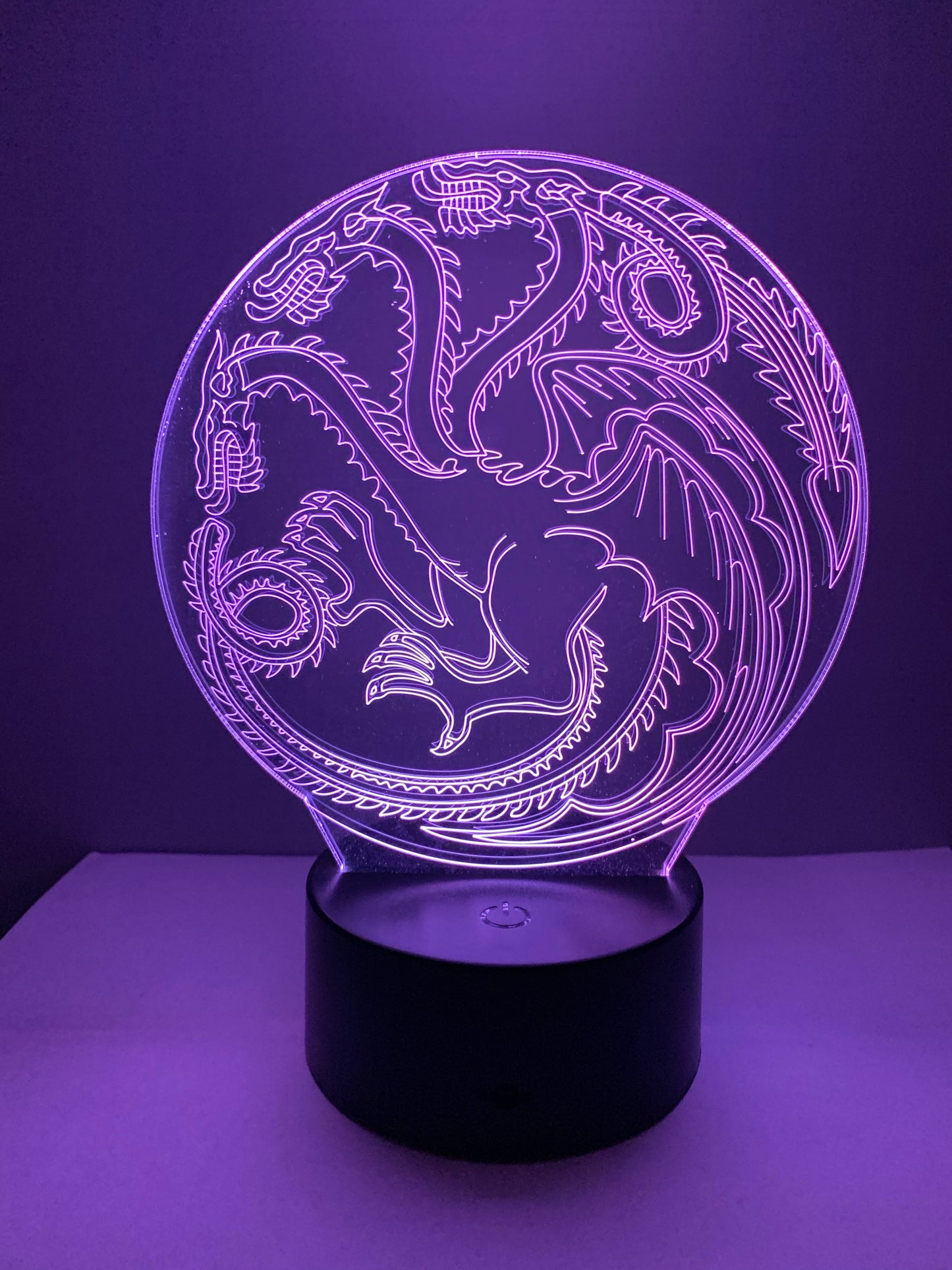 Lampe 3D DEL Dragon Game of thrones House Targaryen