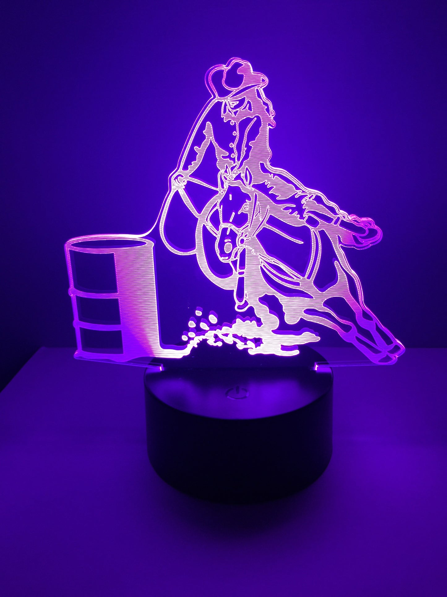 Lampe 3D DEL Cheval de baril
