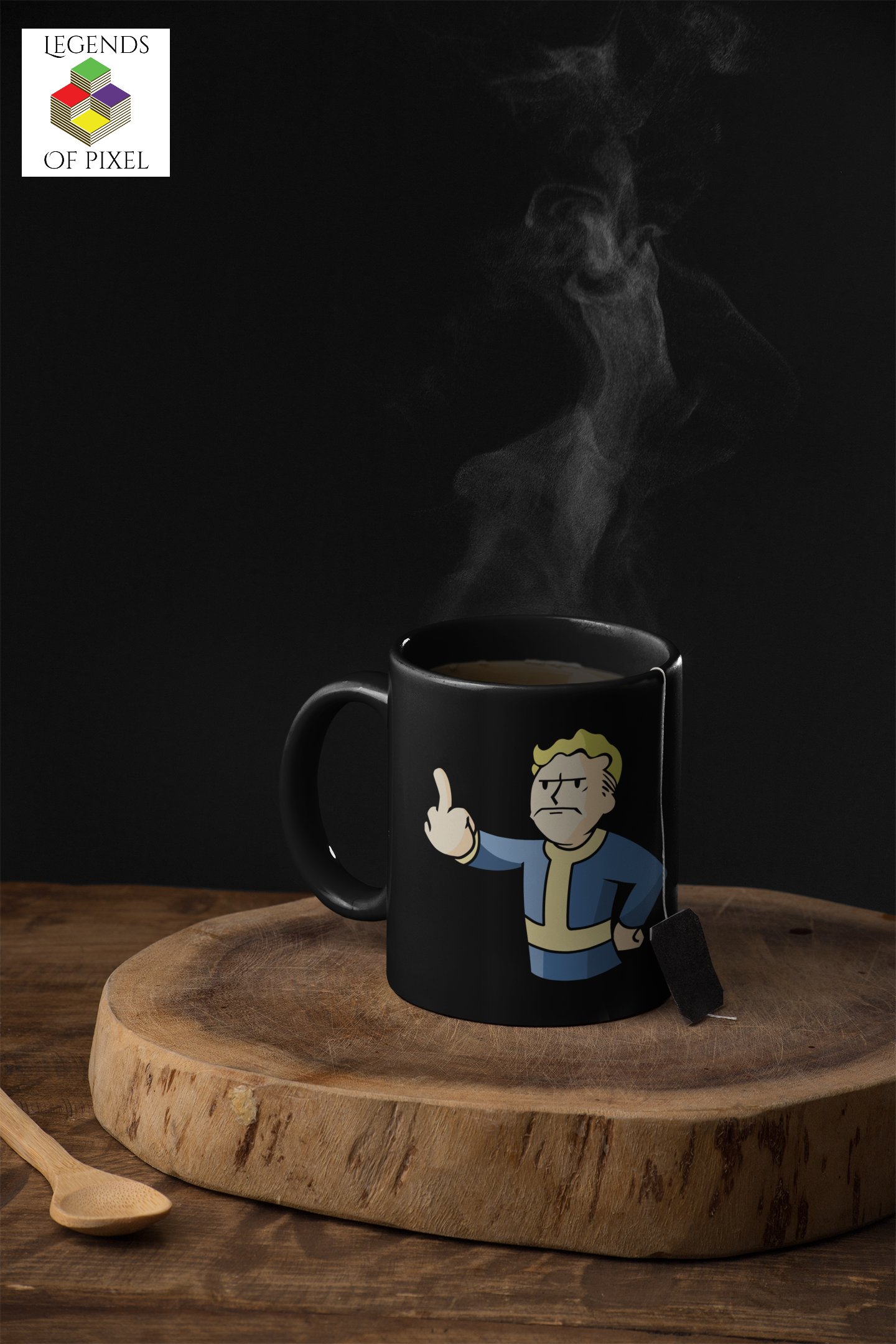 Autocollant pour tasse Fallout Boy Mauvais Matin
