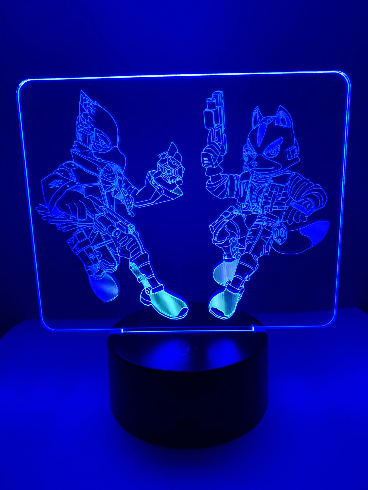 Lampe 3D DEL Fox et Falco Star Fox (Starfox)