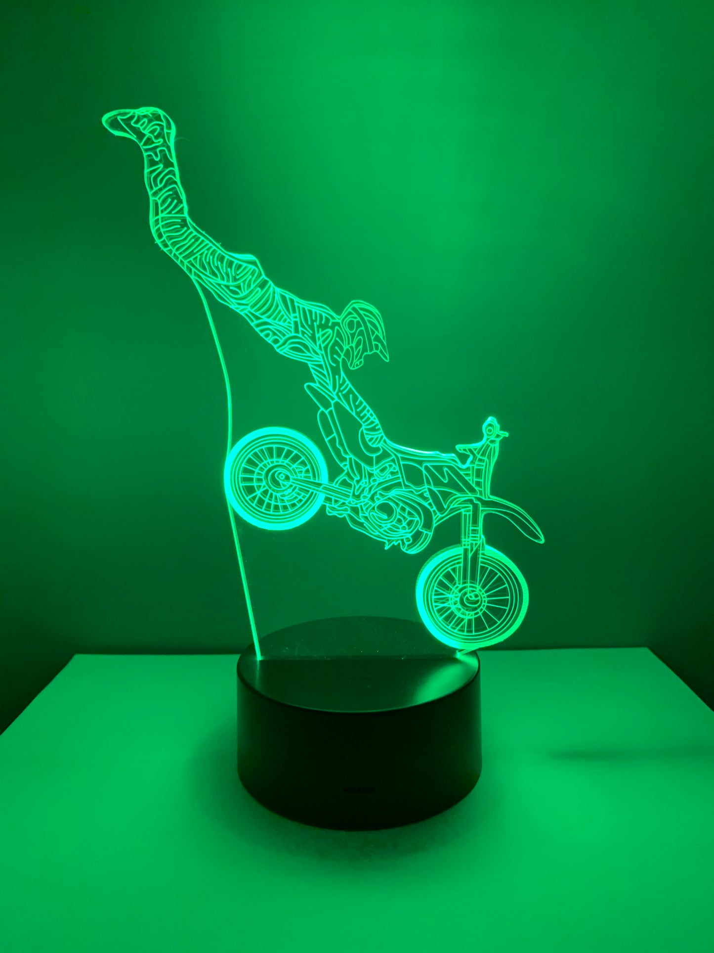 Lampe 3D DEL Saut en Motocross (Moto)