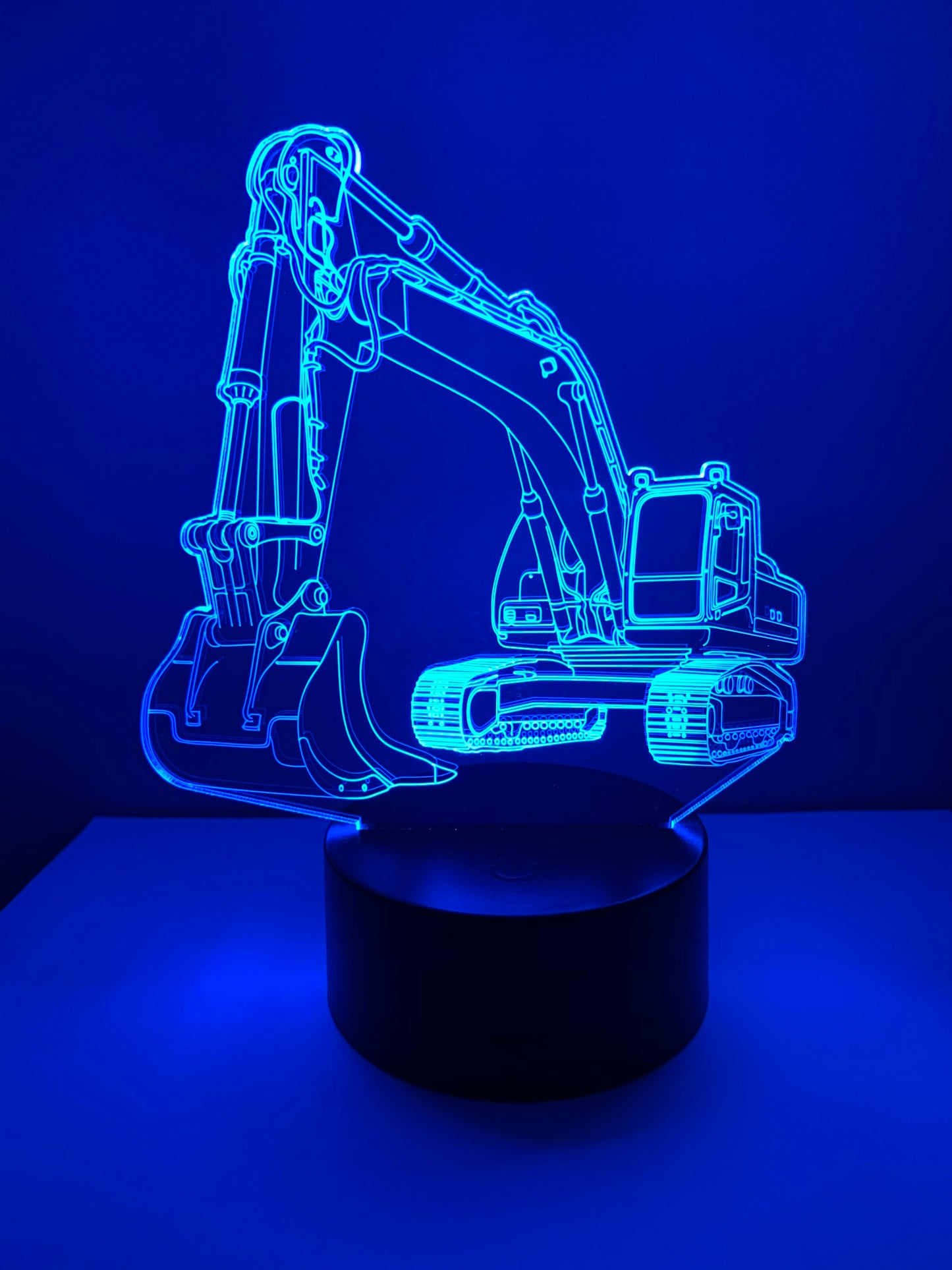 Lampe 3D DEL Pelle Mécanique