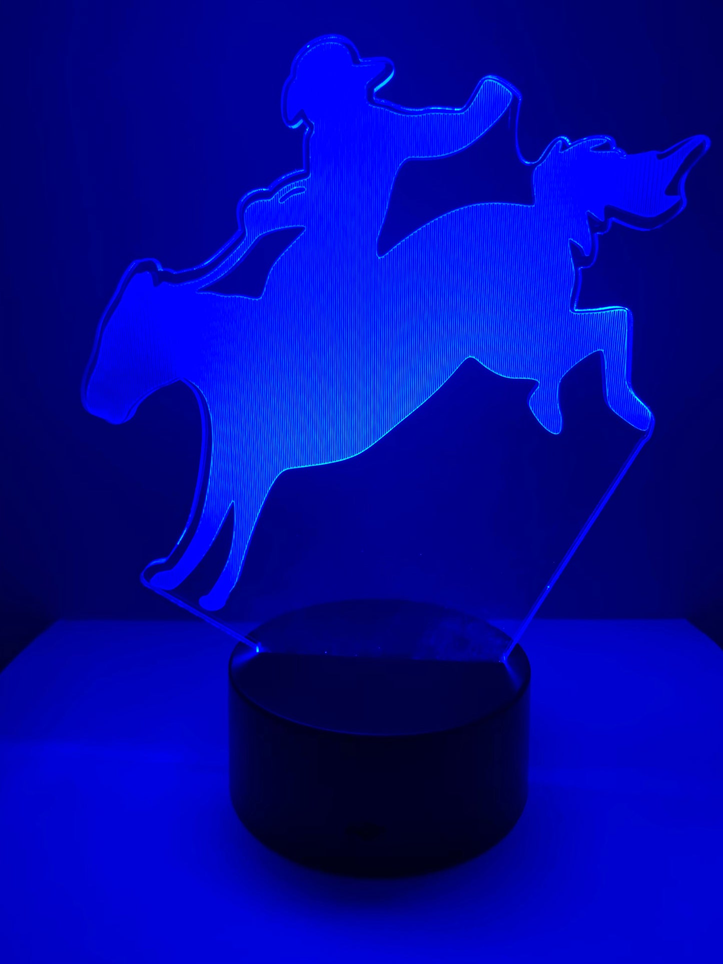 Lampe 3D DEL Cheval Rodéo