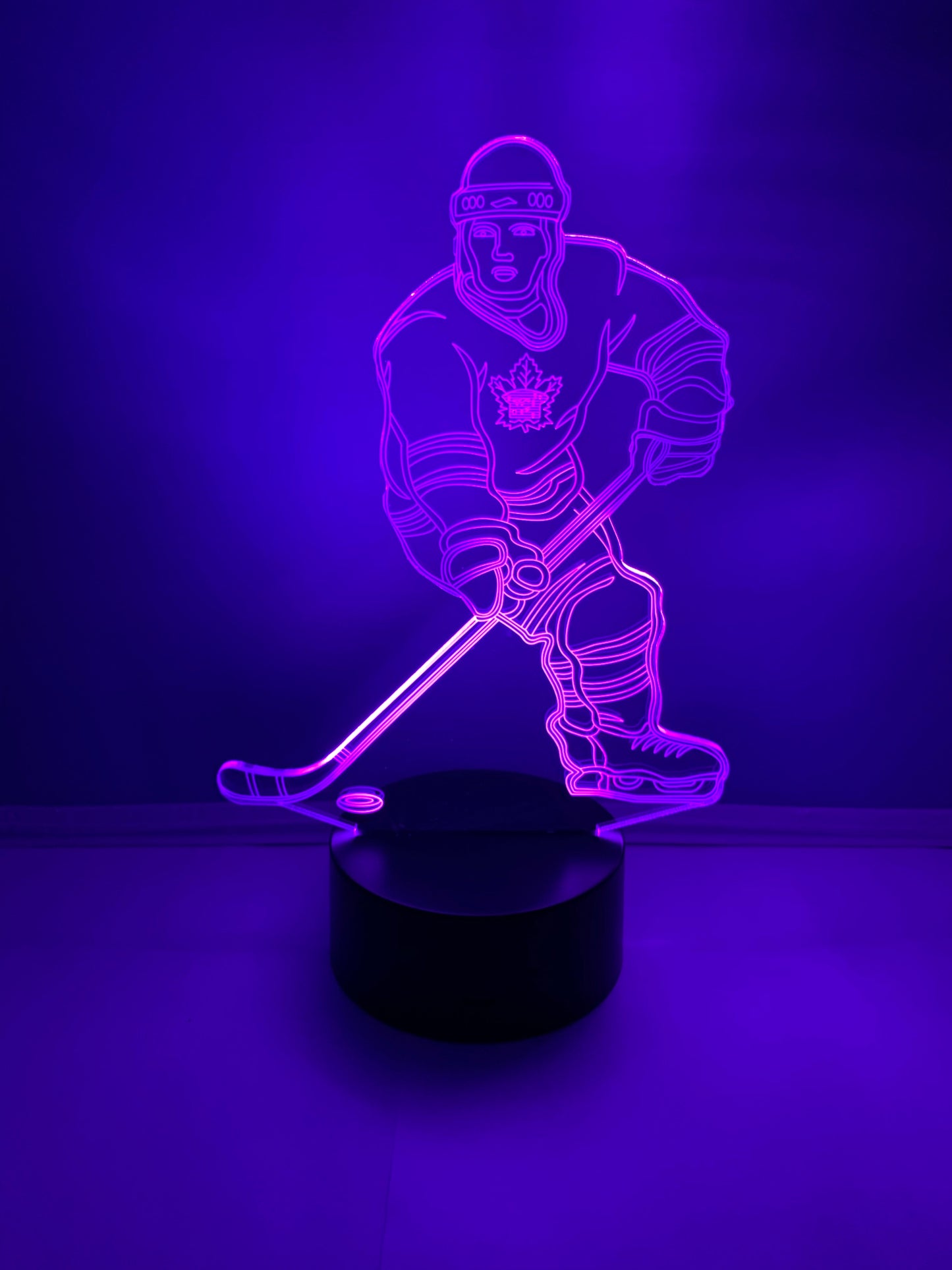 Lampe 3D DEL Joueur Hockey Modèle 2