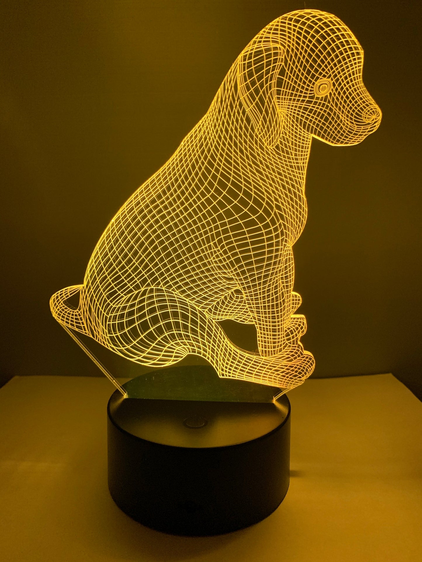 Lampe 3D DEL Jeune Chien (Chiot)