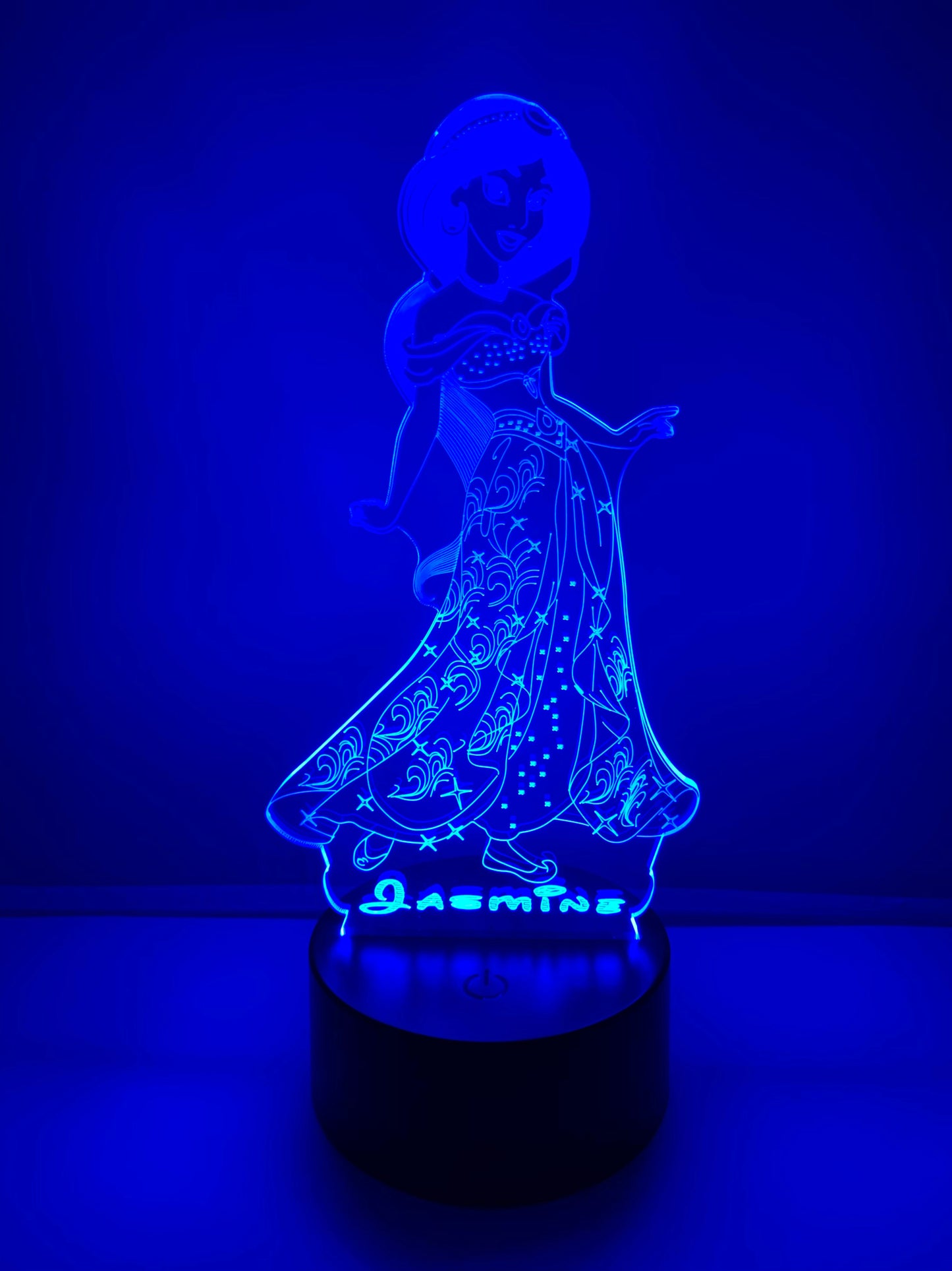 Lampe 3D DEL Princesse Jasmine Aladdin