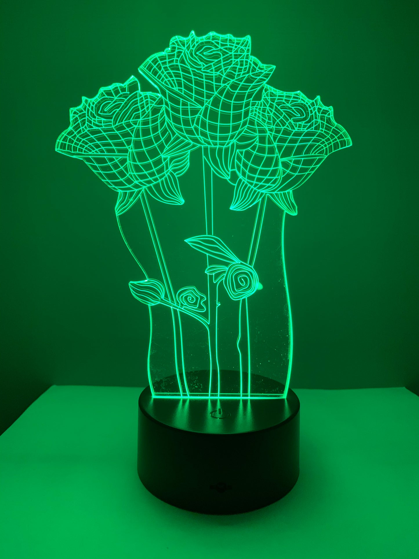 Lampe 3D DEL Fleurs