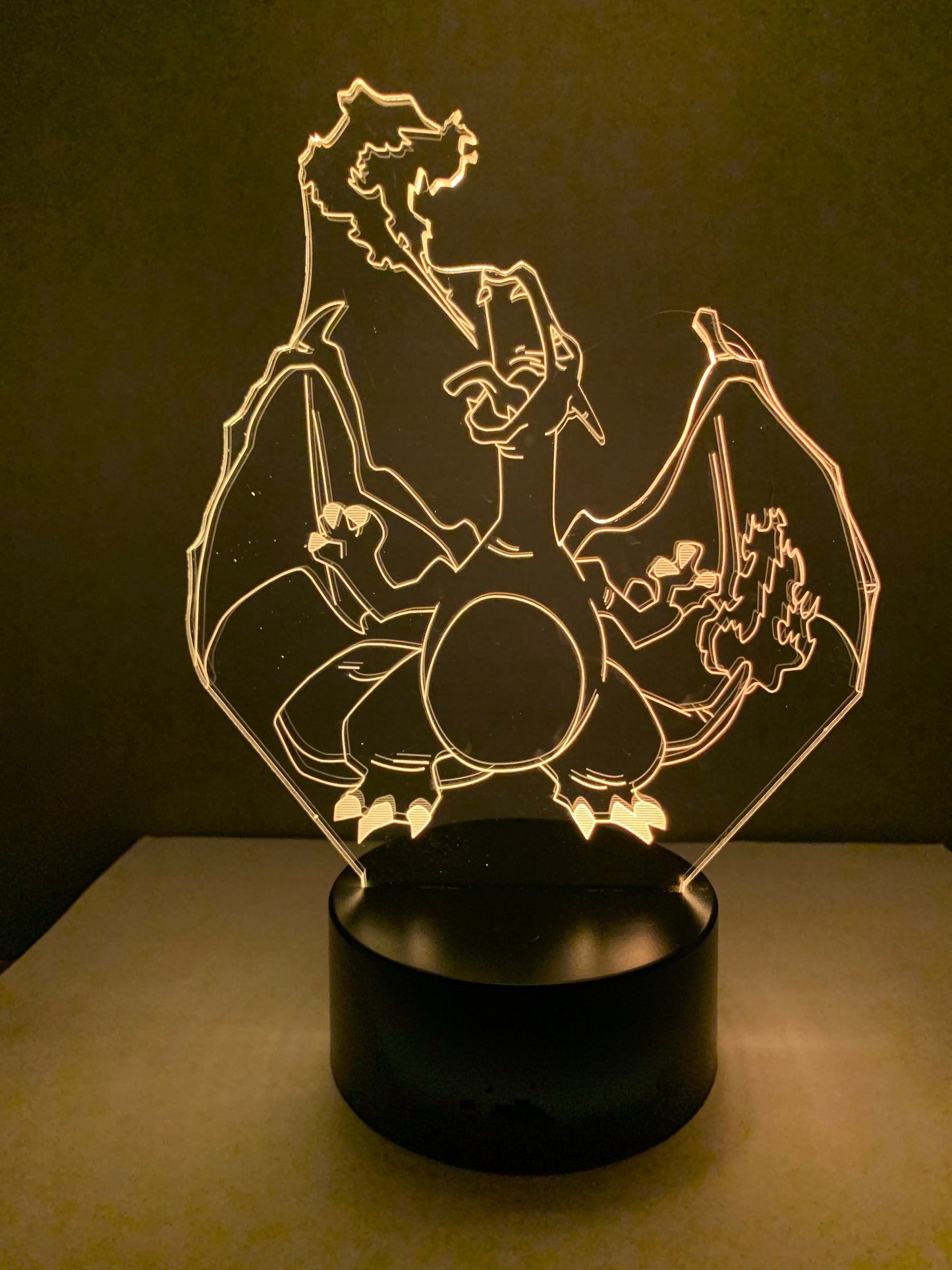 Lampe 3D DEL Charizard Pokémon