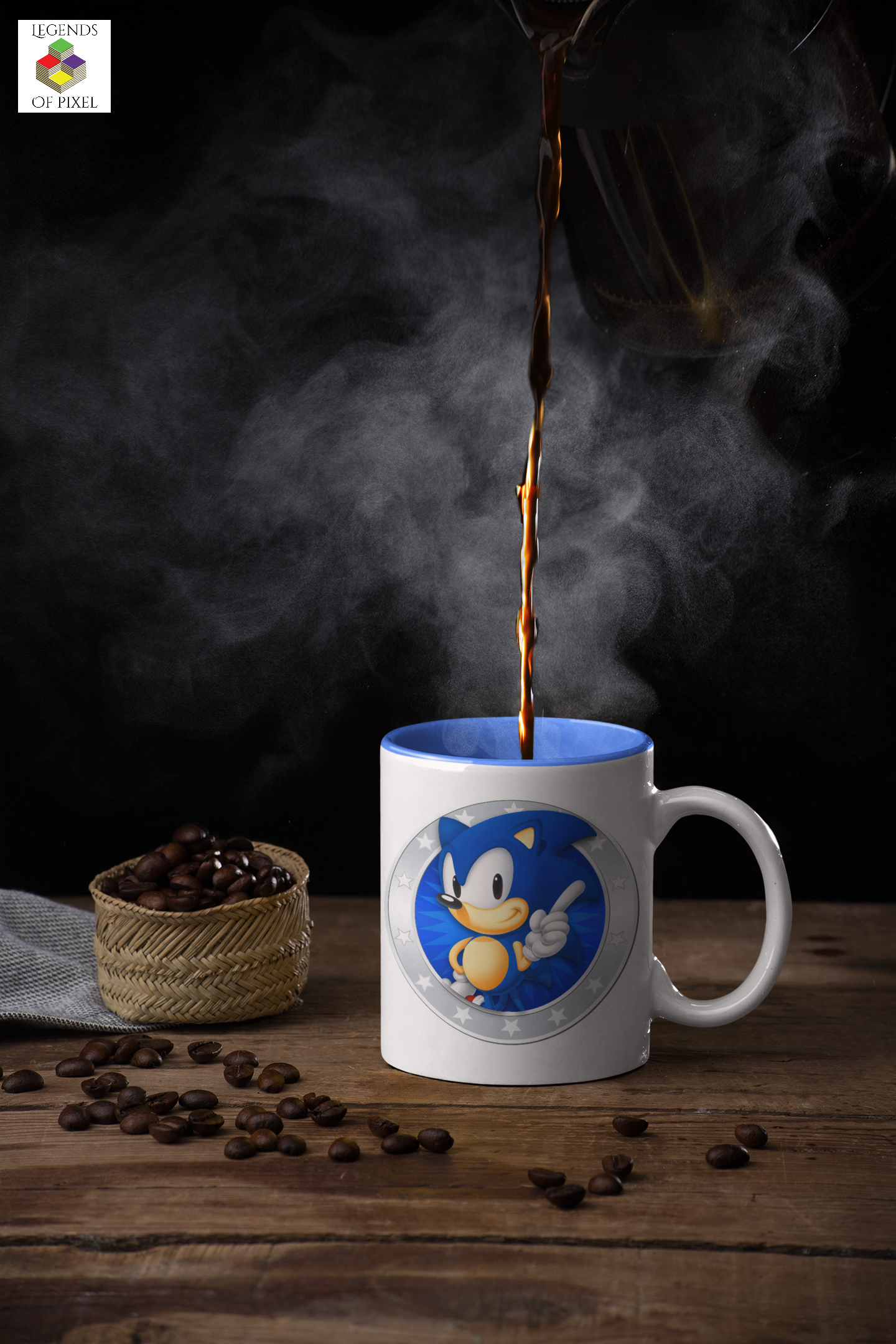 Autocollant pour tasse Sonic
