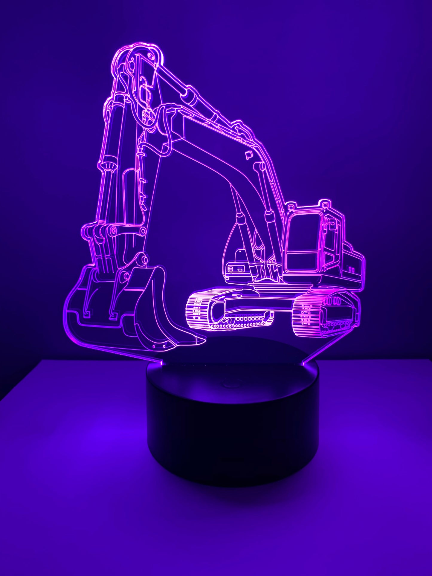 Lampe 3D DEL Pelle Mécanique