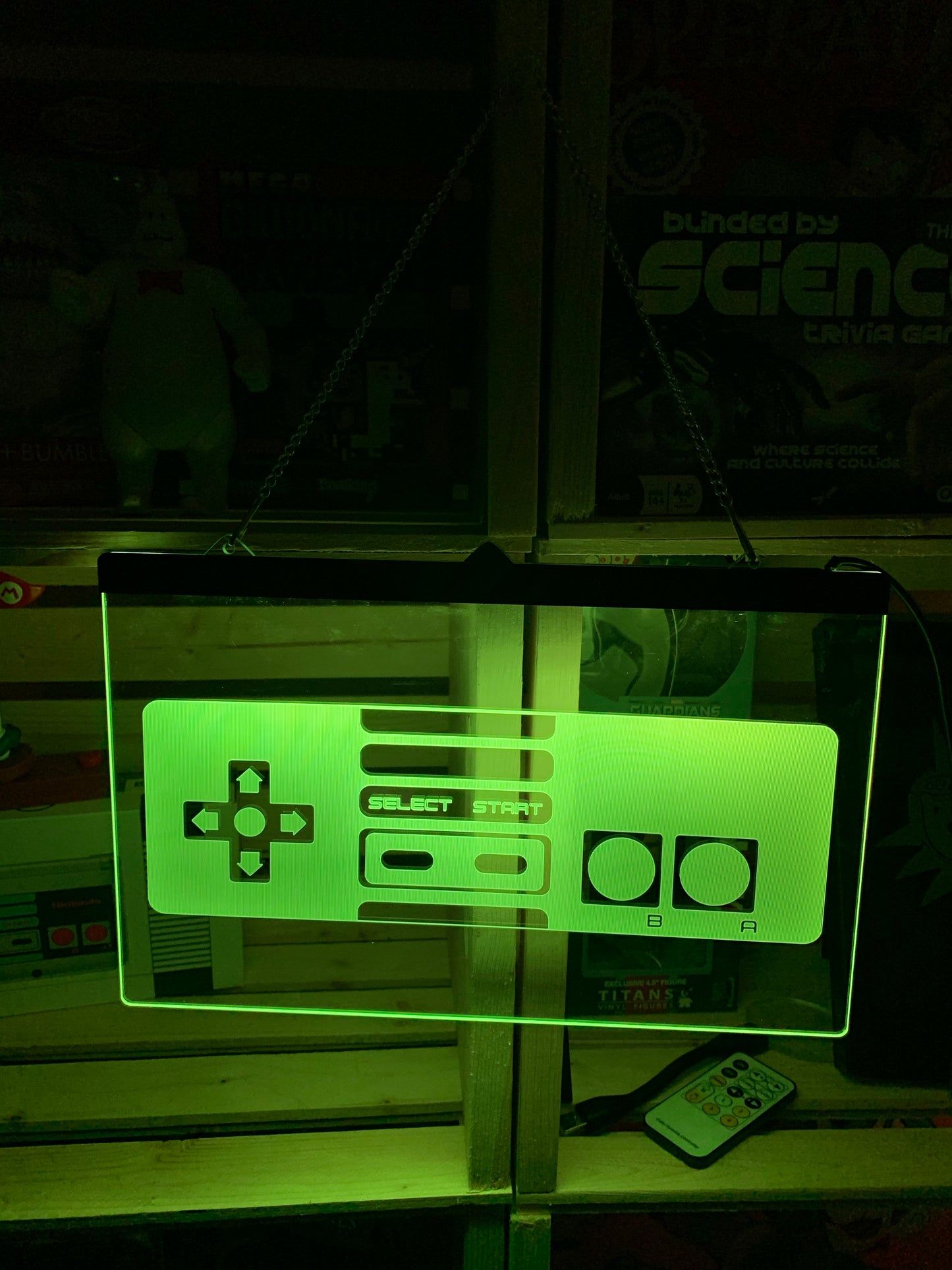 Enseigne DEL Manette avec chaîne