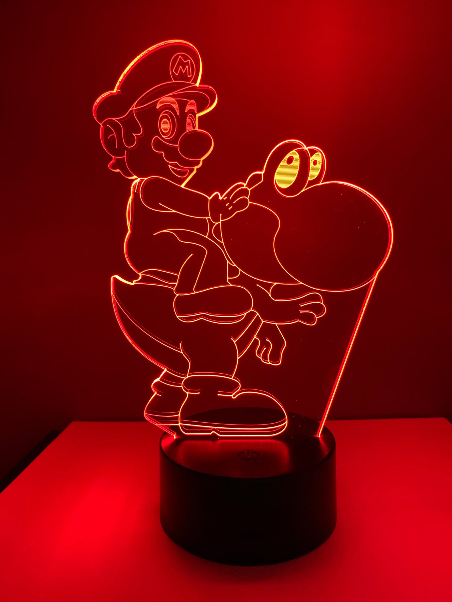 Lampe 3D DEL Mario sur Yoshi