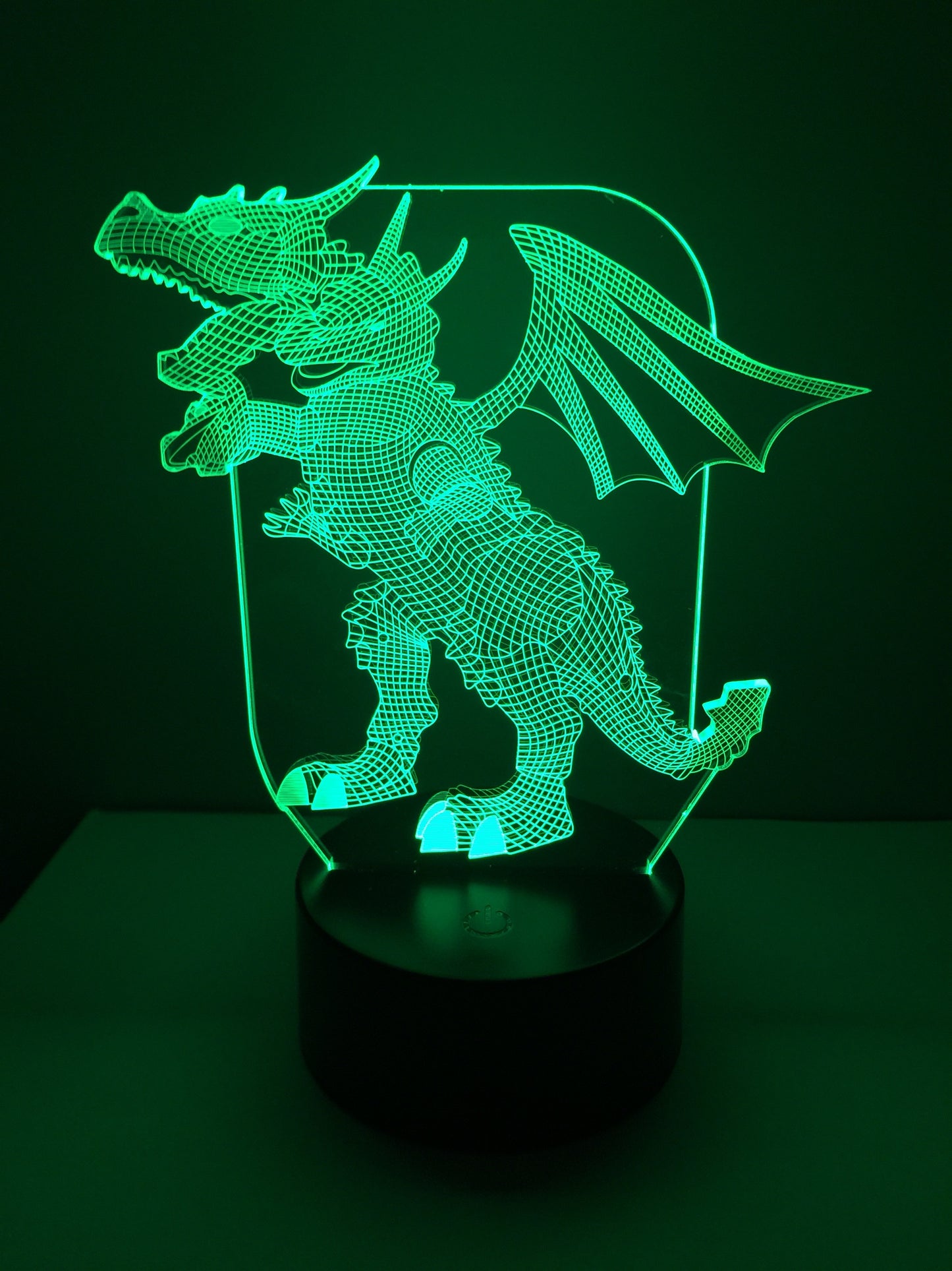 Lampe 3D DEL Dragon à 3 têtes