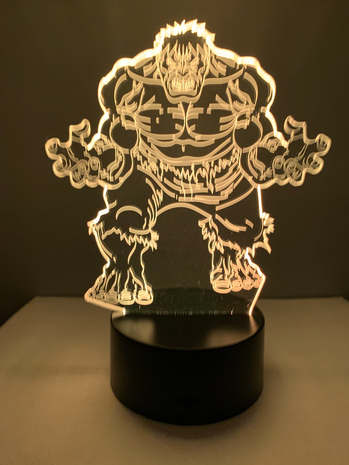 Lampe 3D DEL Hulk