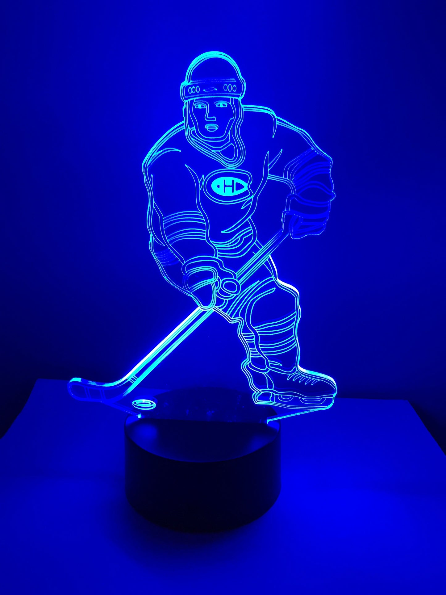 Lampe 3D DEL Hockey Joueur des Canadiens