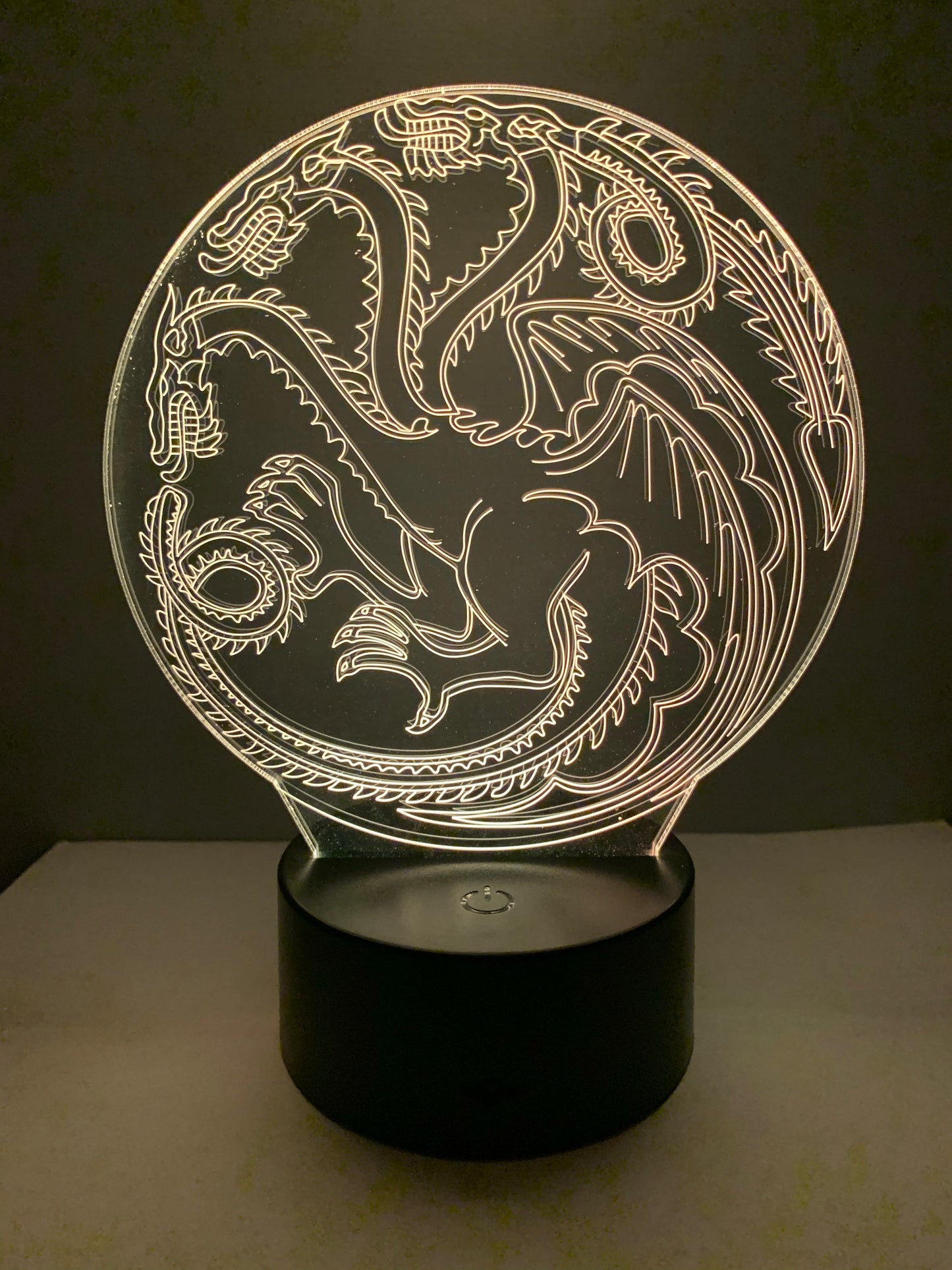 Lampe 3D DEL Dragon Game of thrones House Targaryen