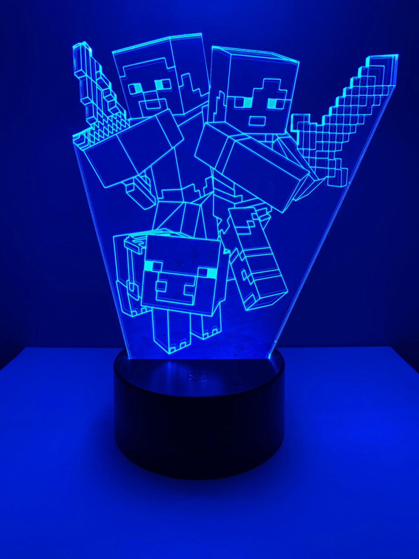 Lampe 3D DEL Personnages Minecraft