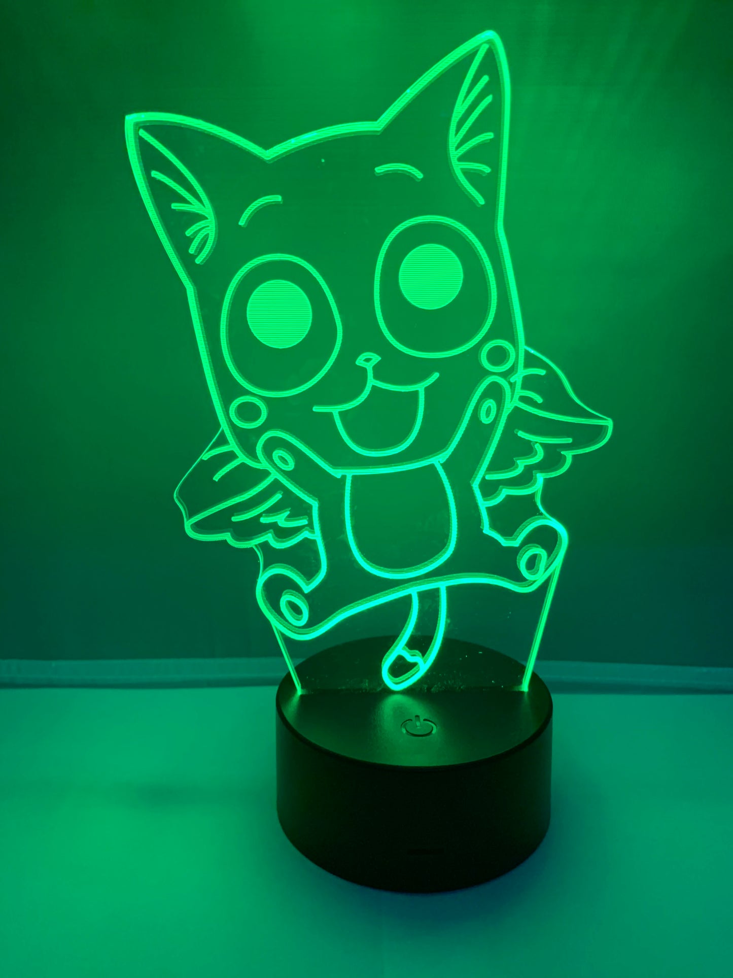 Lampe 3D DEL chat Happy Fairy Tail