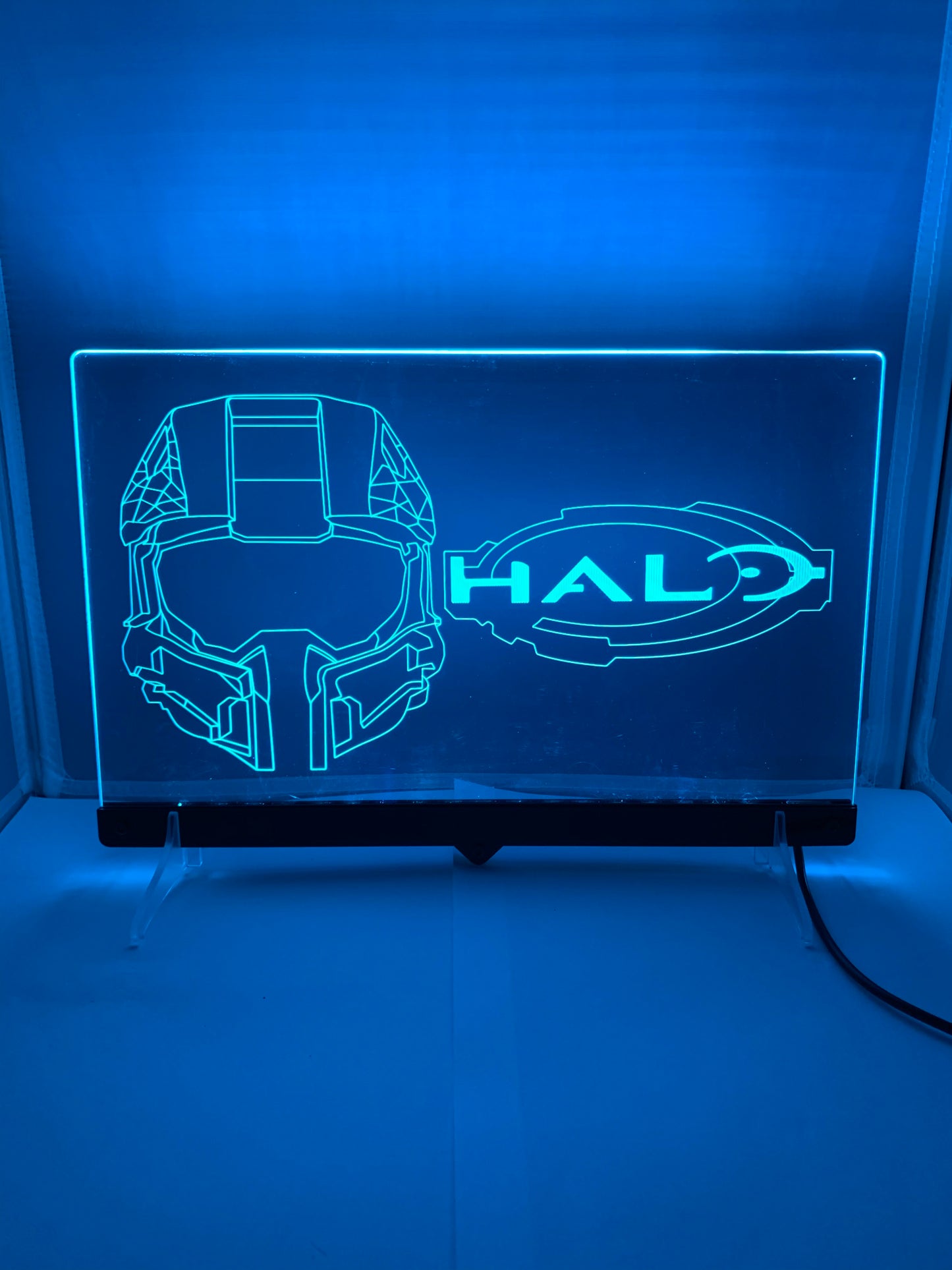 Enseigne DEL Halo Master Chief Xbox avec support