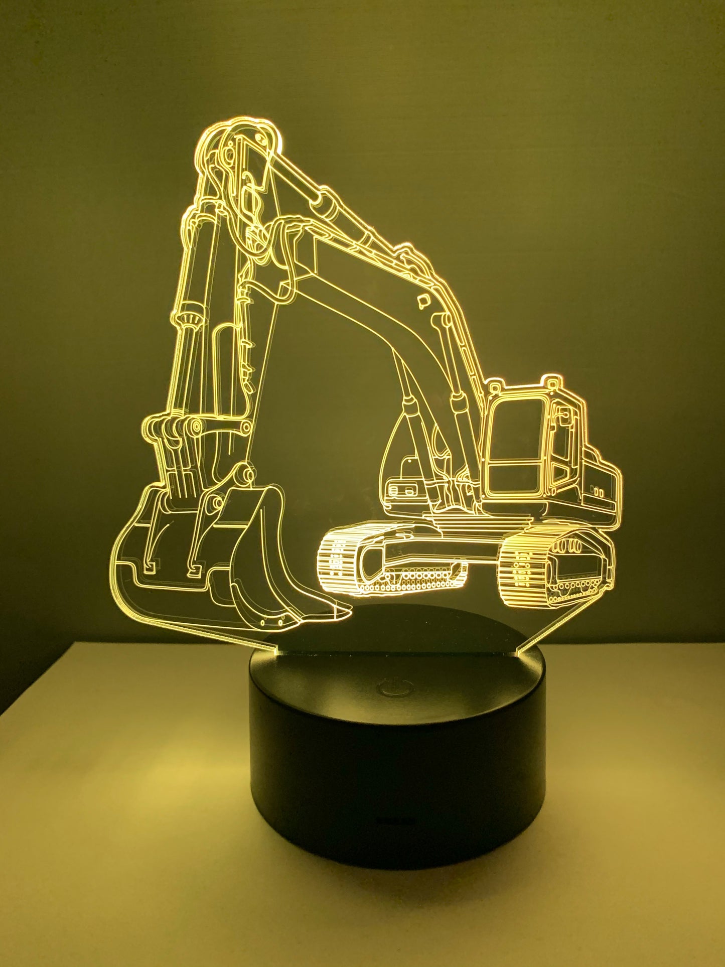 Lampe 3D DEL Pelle Mécanique