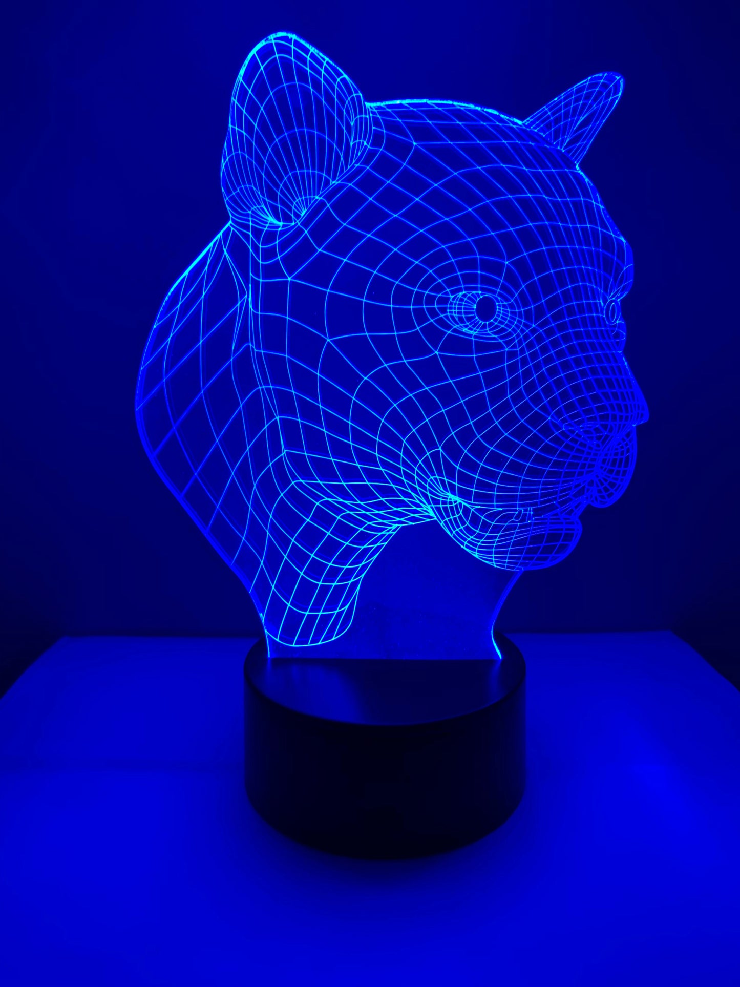 Lampe 3D DEL Tête de Panthère
