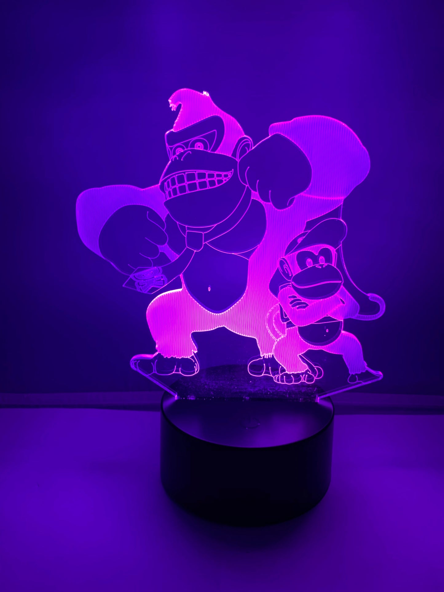Lampe 3D DEL Donkey et Diddy Kong