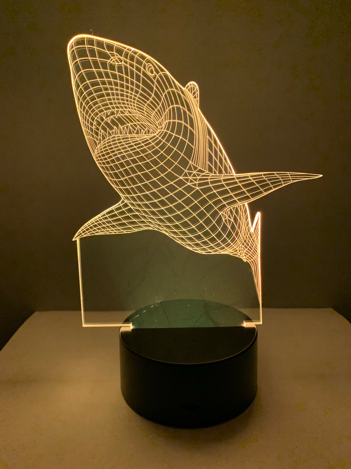 Lampe 3D DEL Requin