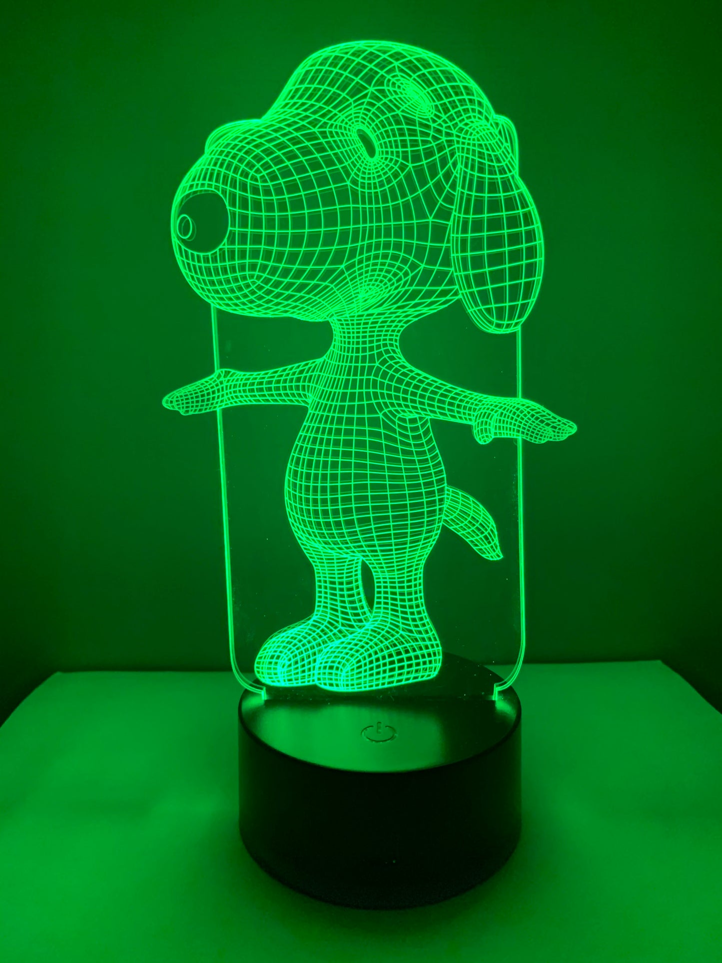 Lampe 3D DEL Chien Beagle Snoopy