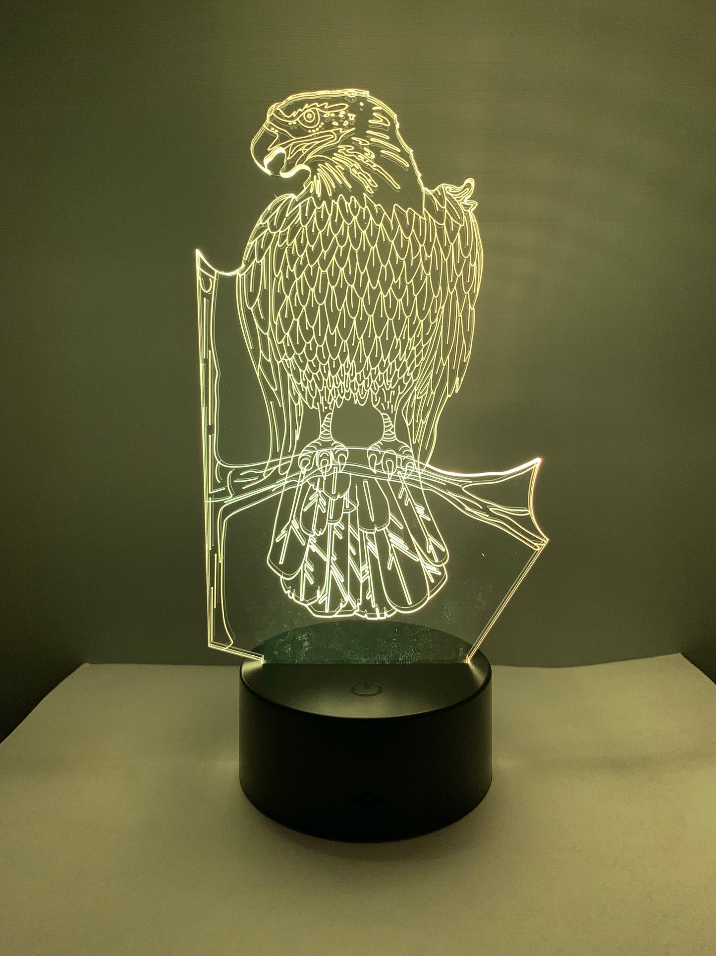 Lampe 3D DEL Aigle perché