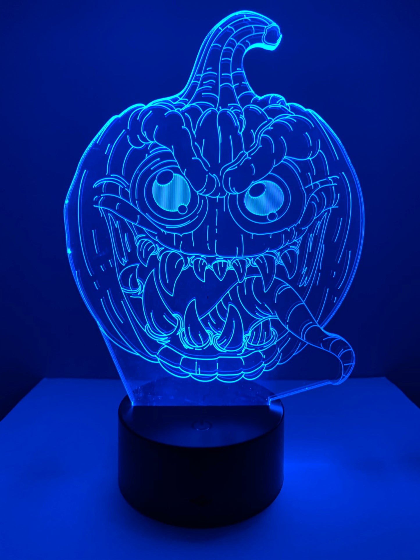 Lampe 3D DEL Citrouille Maléfique Halloween