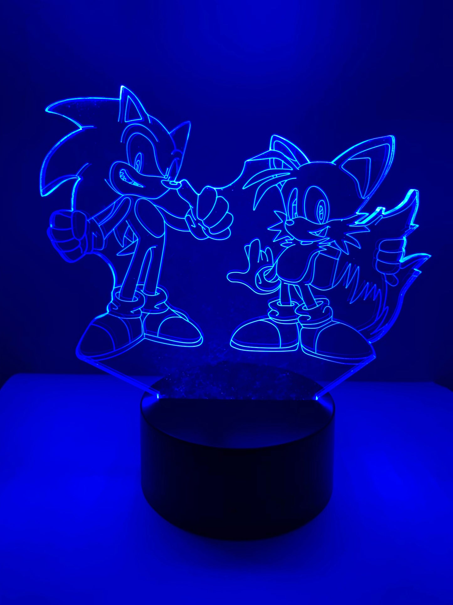 Lampe 3D DEL Sonic The Hedgehog et Tail
