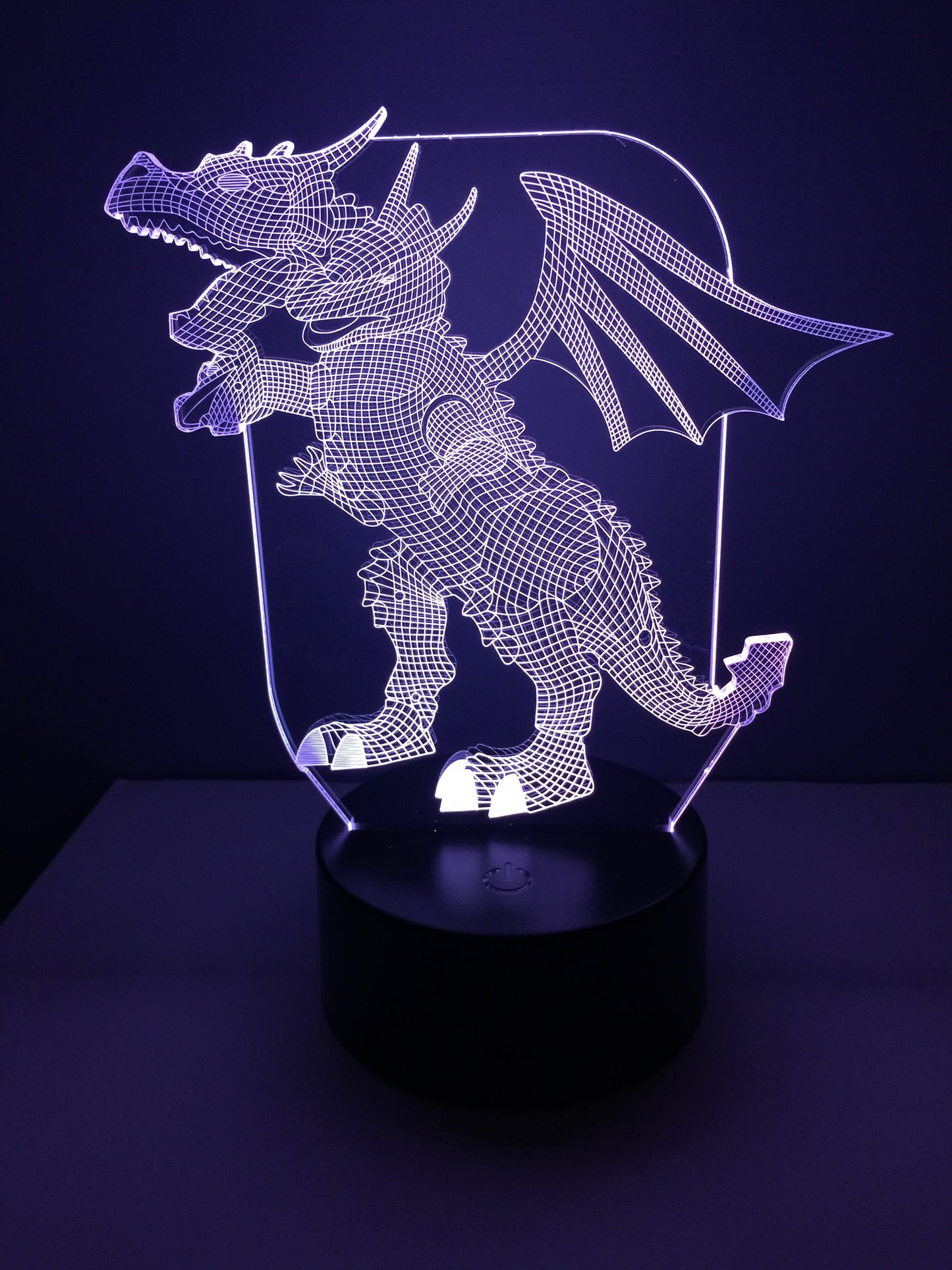 Lampe 3D DEL Dragon à 3 têtes