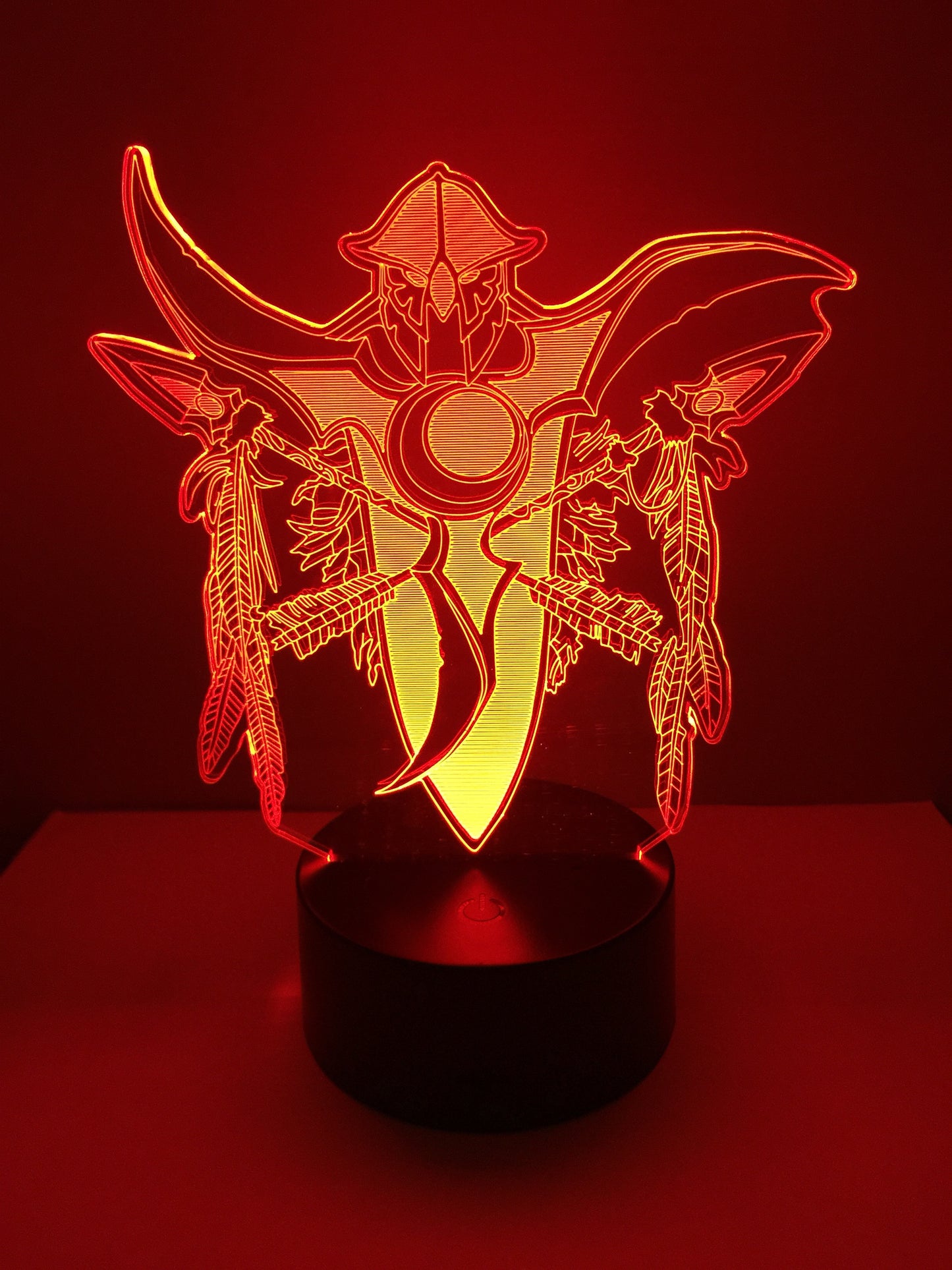 Lampe 3D DEL Warcraft Logo des Elfes