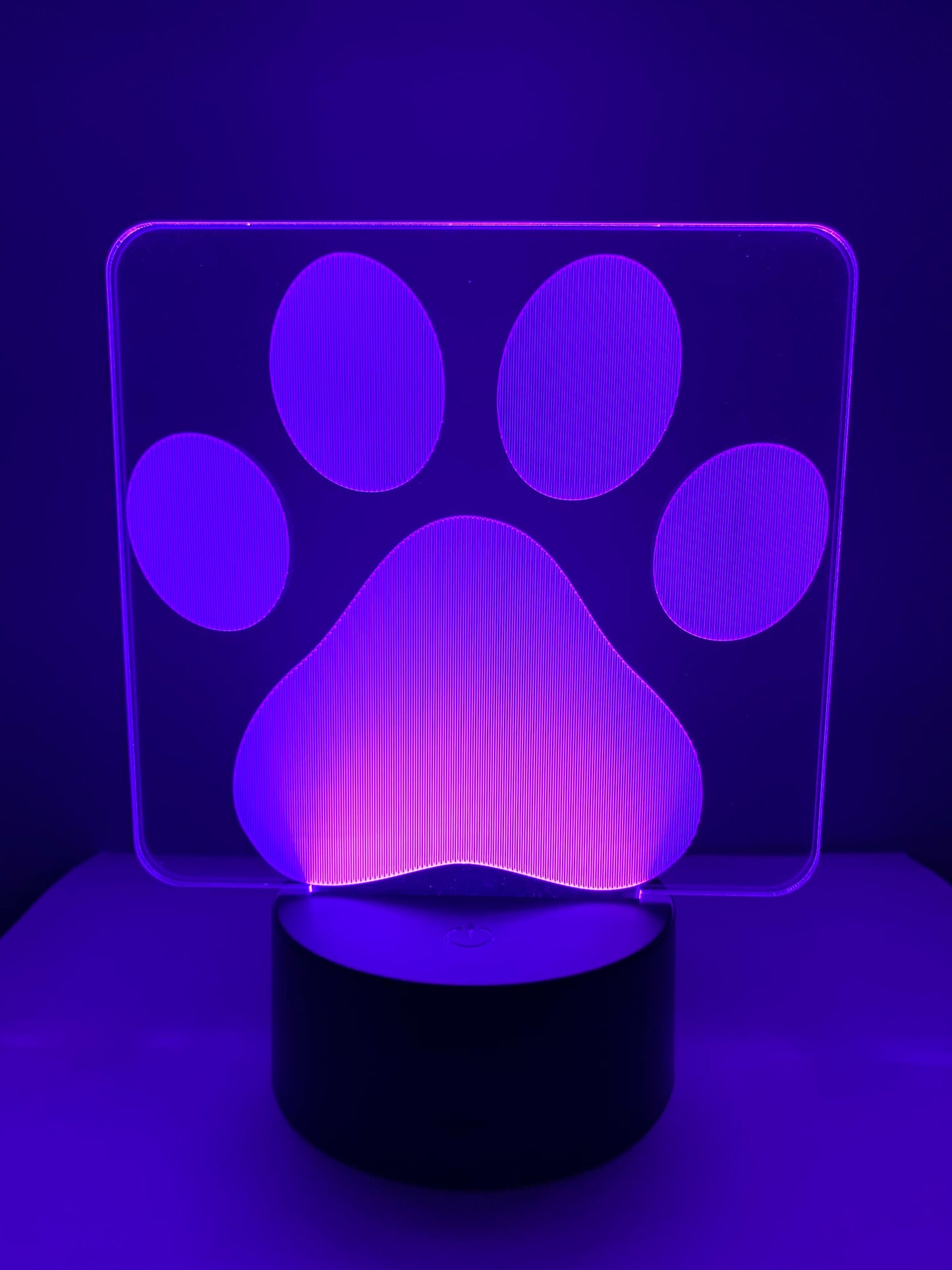 Lampe 3D DEL Patte de chien
