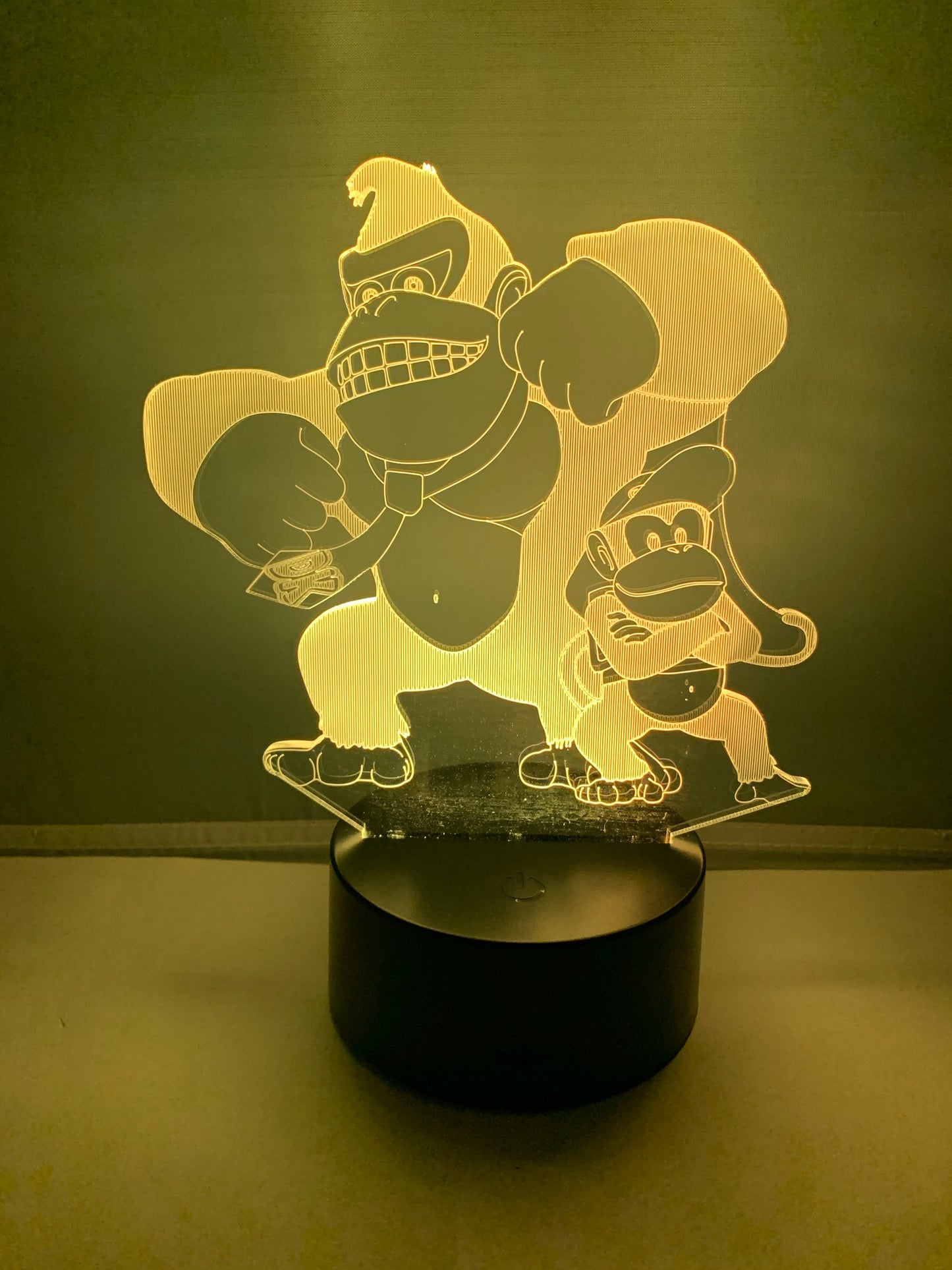 Lampe 3D DEL Donkey et Diddy Kong
