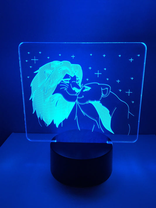 Lampe 3D DEL Le Roi lion