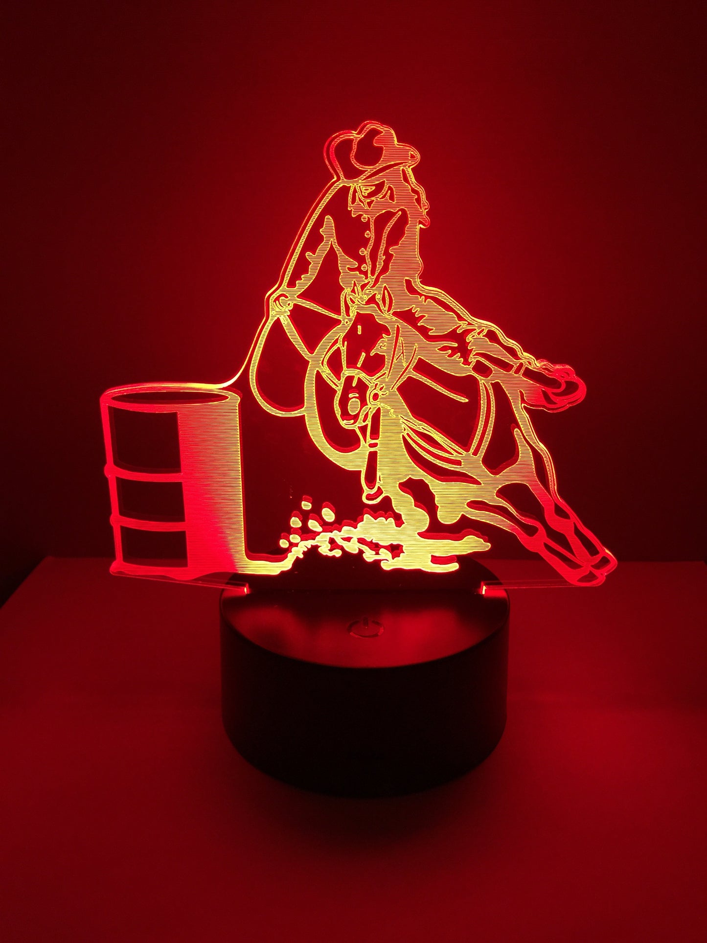 Lampe 3D DEL Cheval de baril