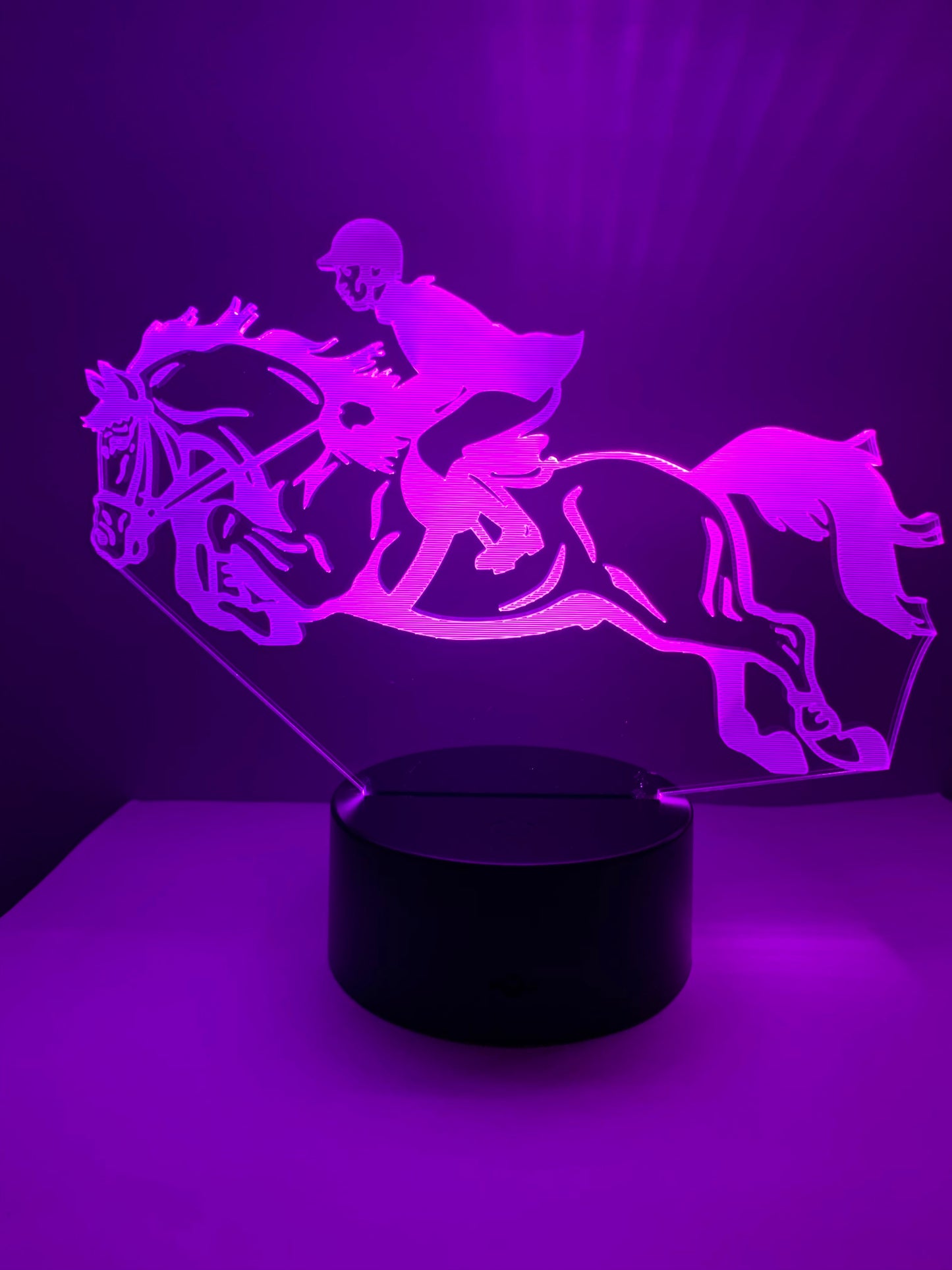 Lampe 3D DEL Cheval Saut d’obstacles