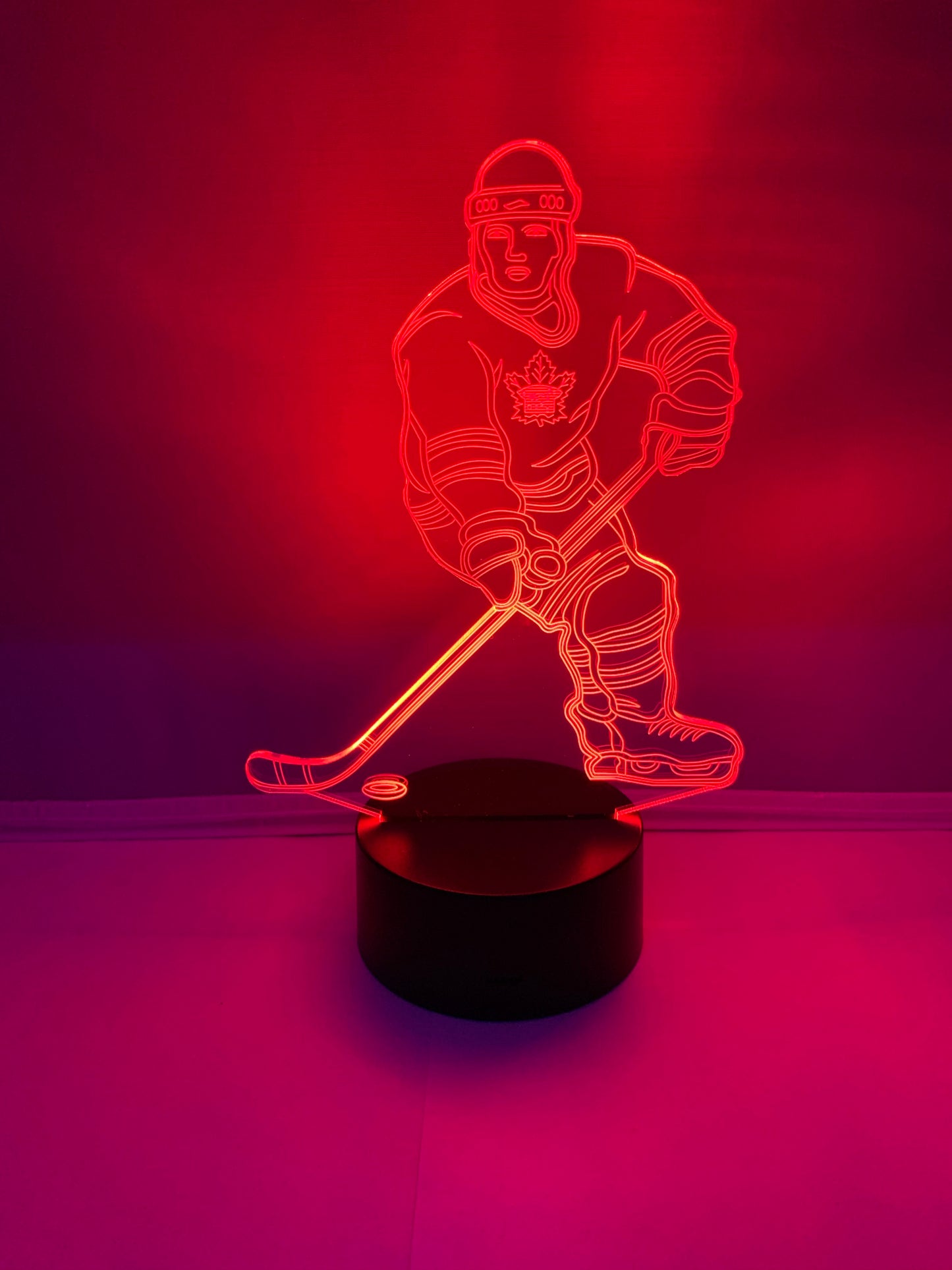Lampe 3D DEL Joueur Hockey Modèle 2