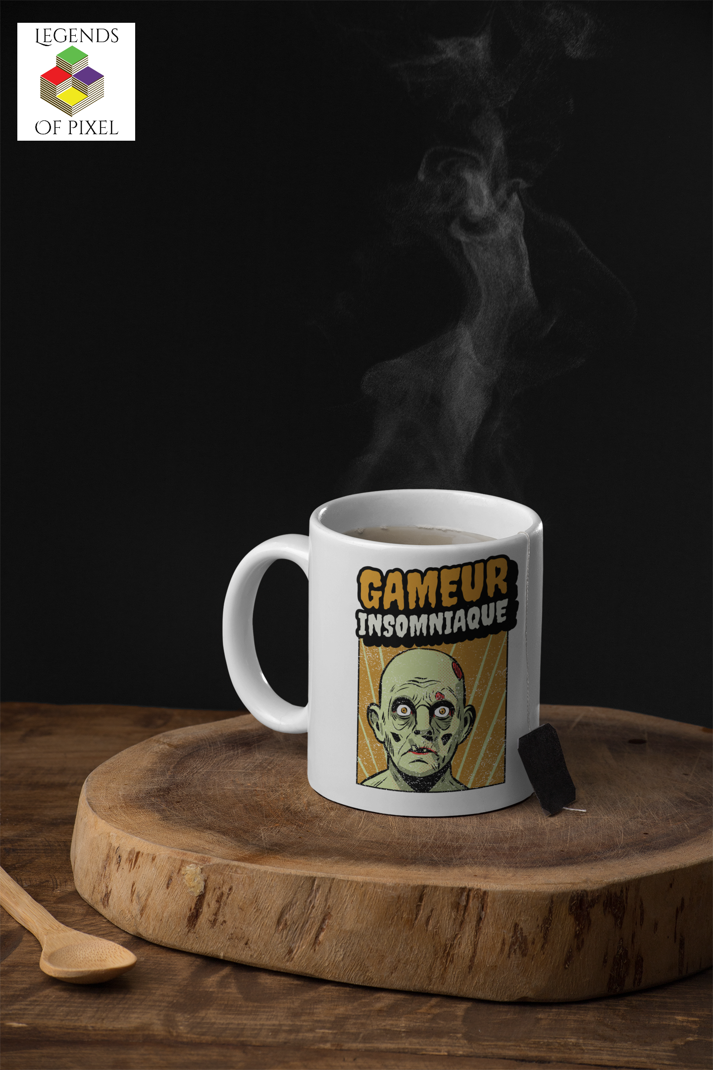 Autocollant pour tasse Gameur Insomniaque