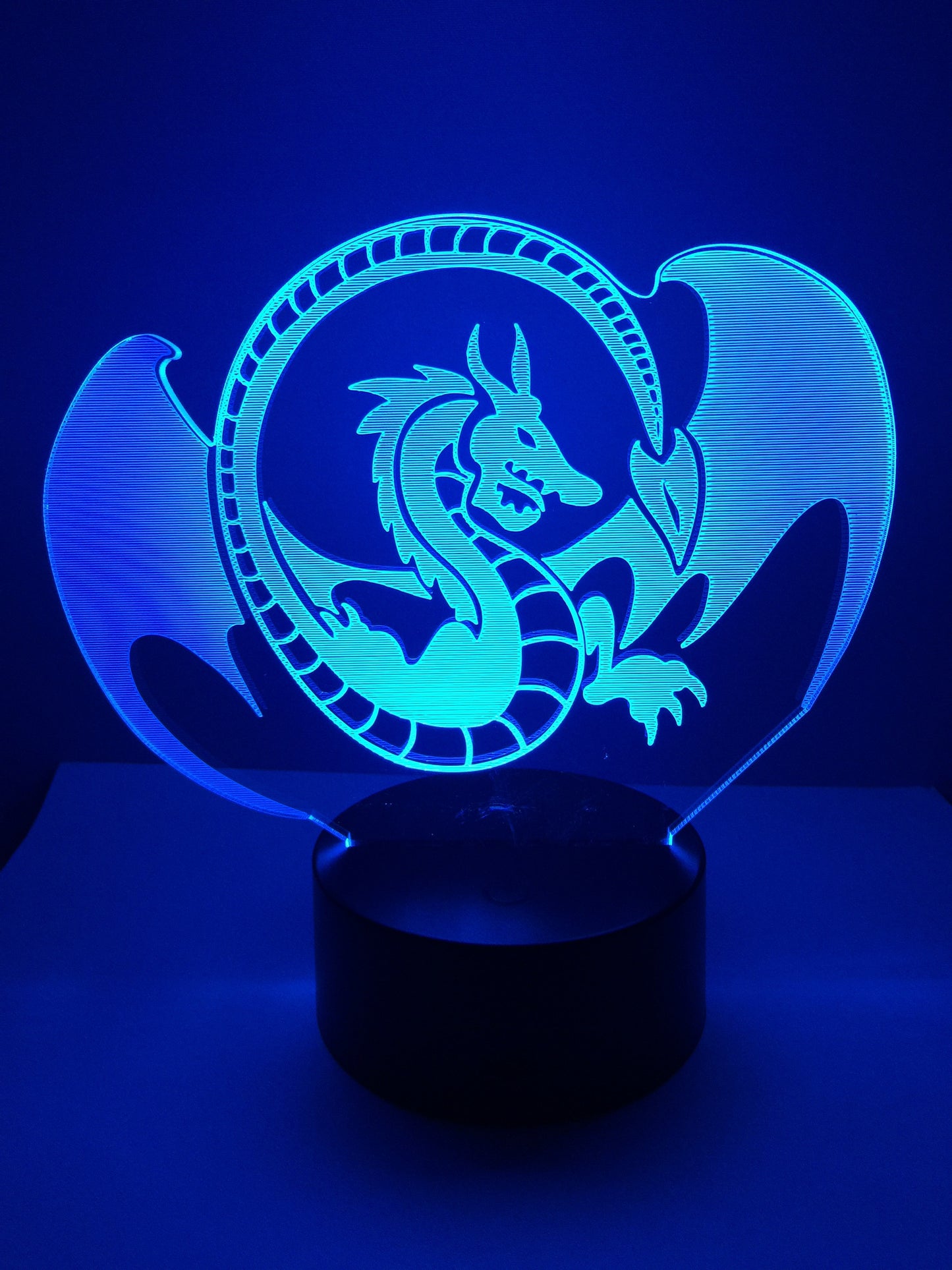 Lampe 3D DEL Logo Dragon