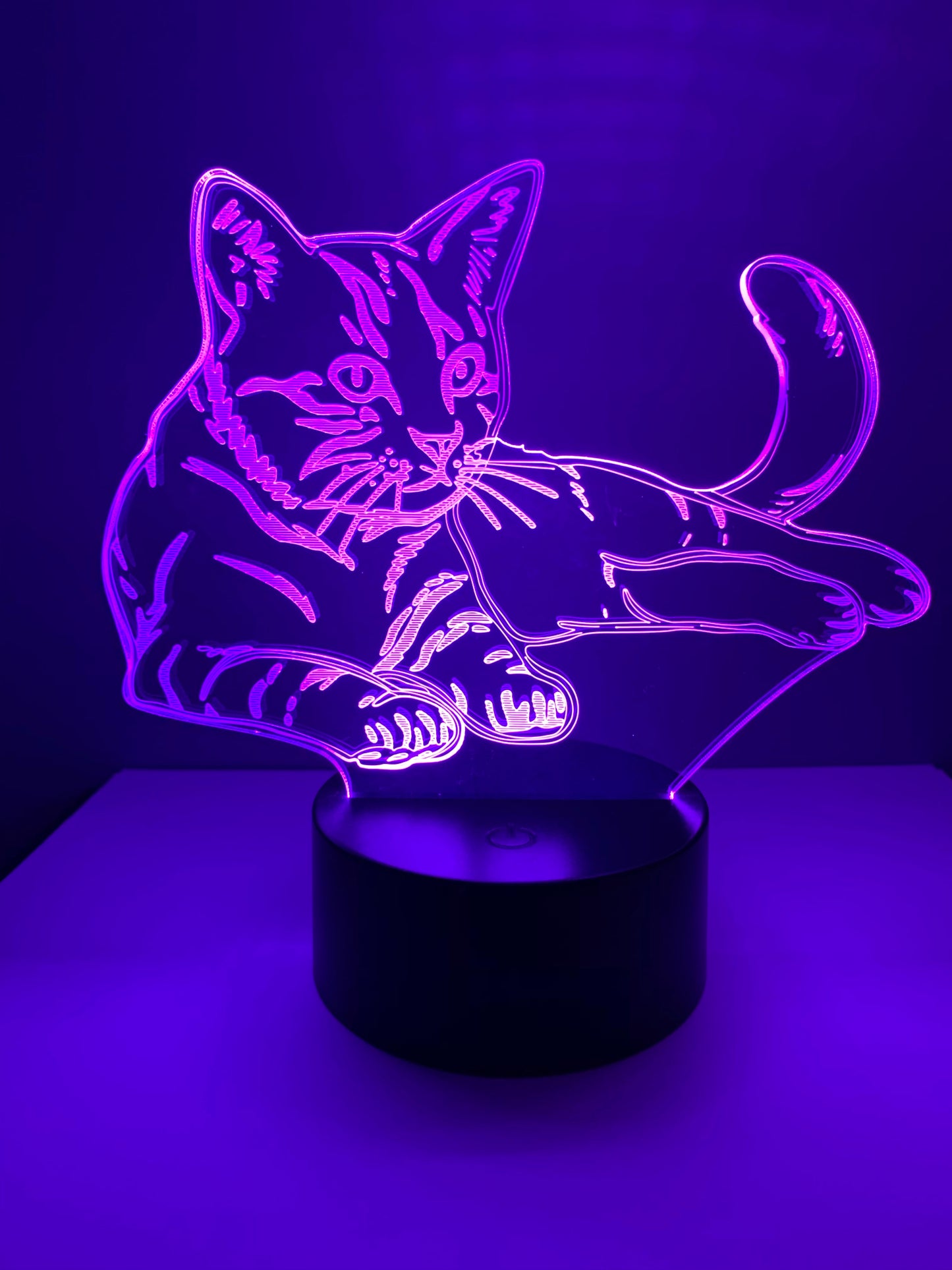 Lampe 3D DEL Chat