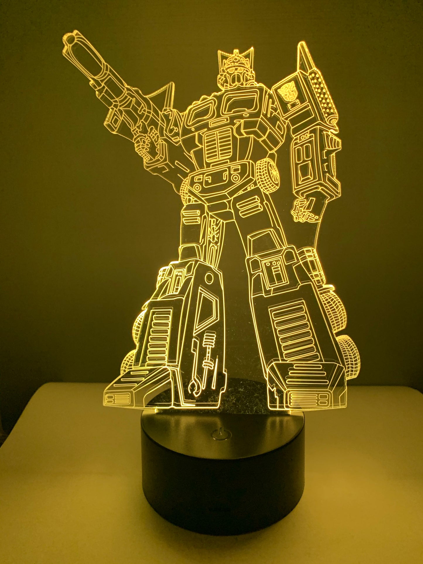 Lampe 3D DEL Optimus Prime Transformer