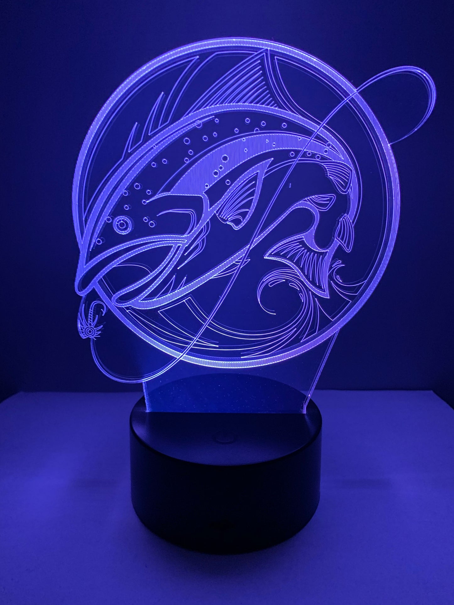 Lampe 3D DEL Pêche Poisson à l’hameçon