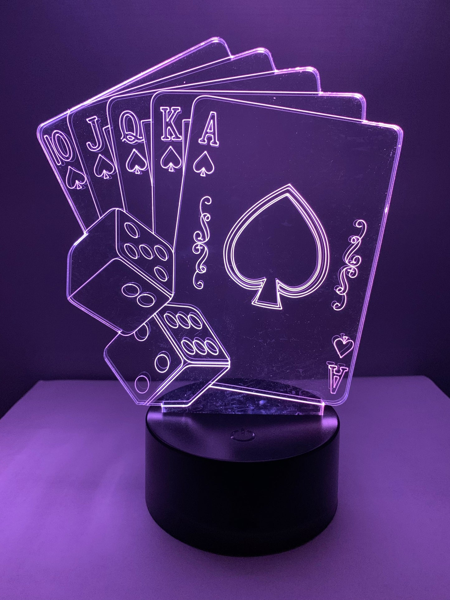 Lampe 3D DEL Jeux de cartes