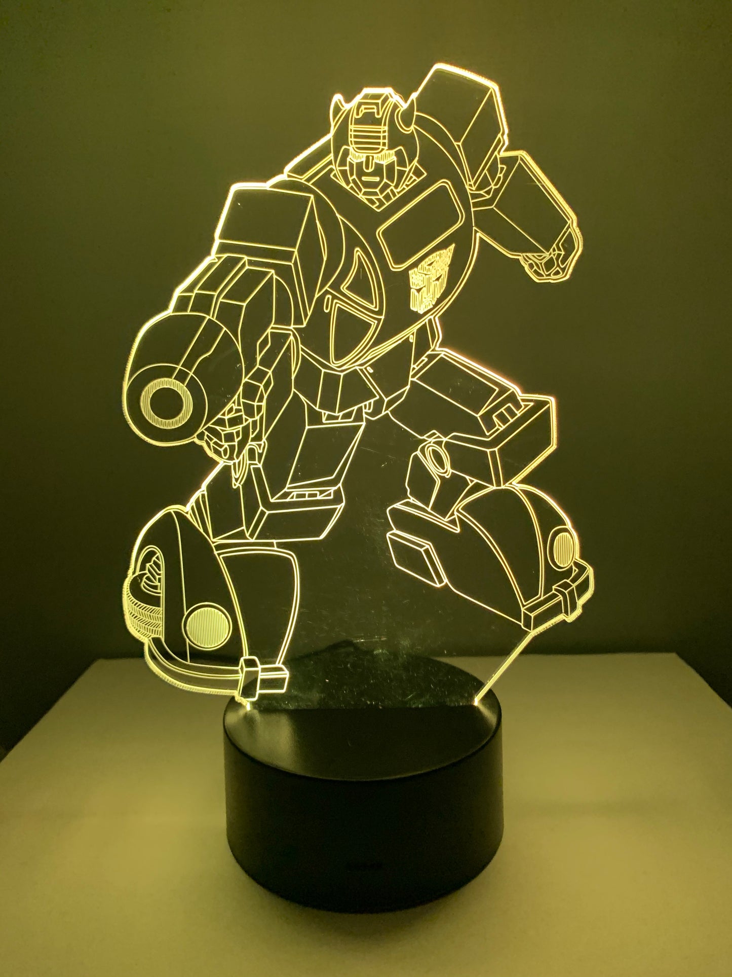 Lampe 3D DEL Bumblebee Transformer