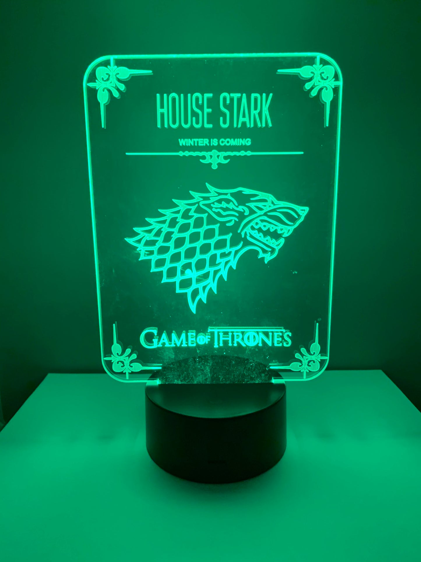 Lampe 3D DEL Game of thrones House Stark